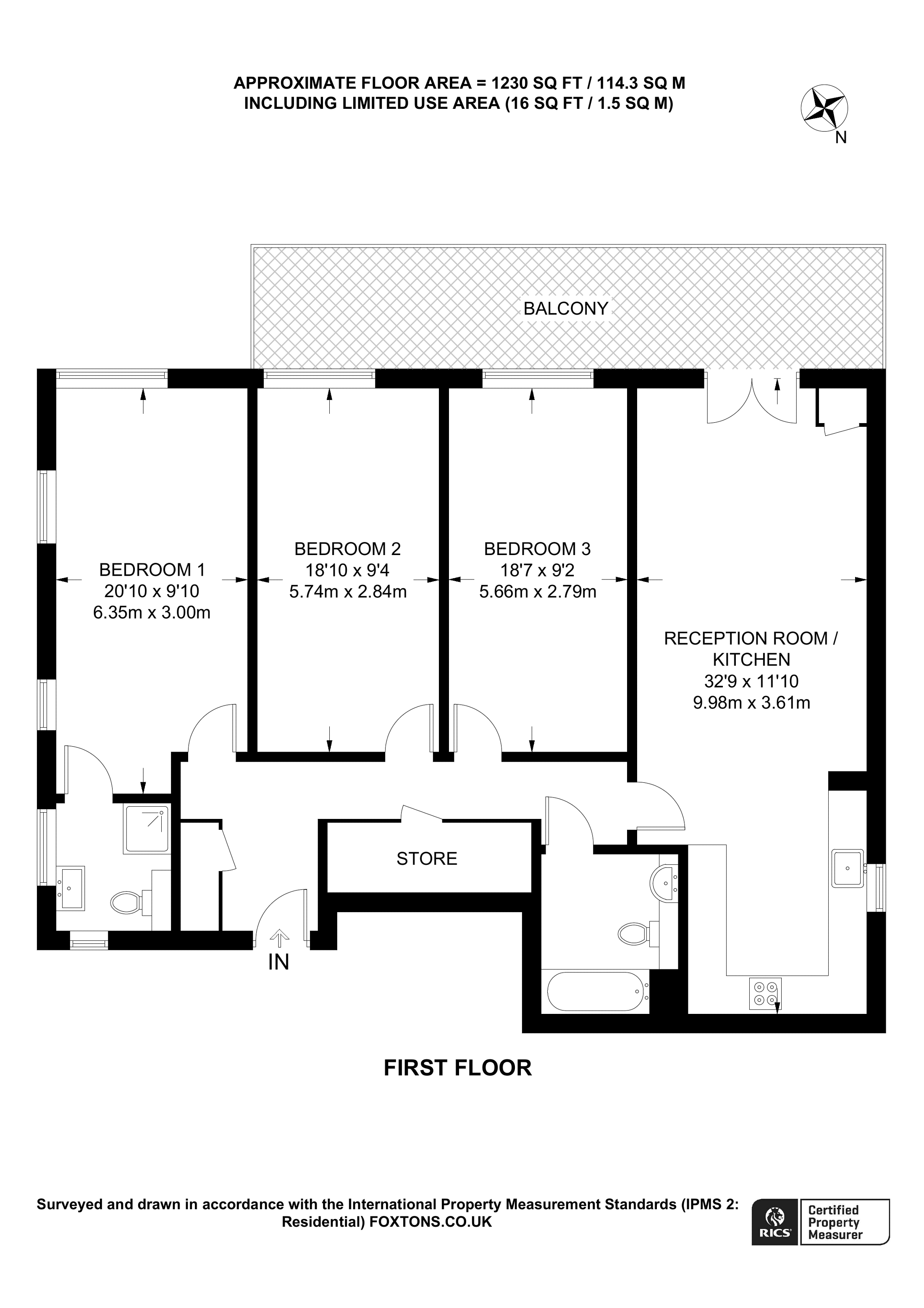 Albert Road, New EN4, 3 bedroom flat to rent 64368992