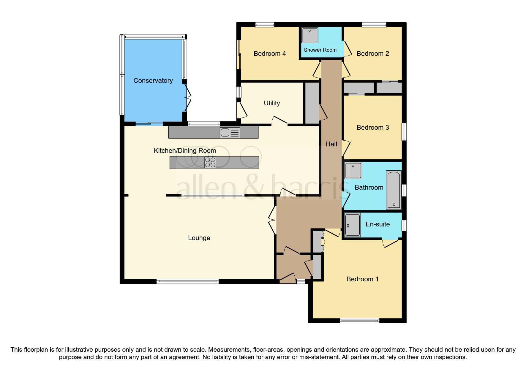 Fisher Court, Knockentiber, Kilmarnock KA2, 4 bedroom detached bungalow