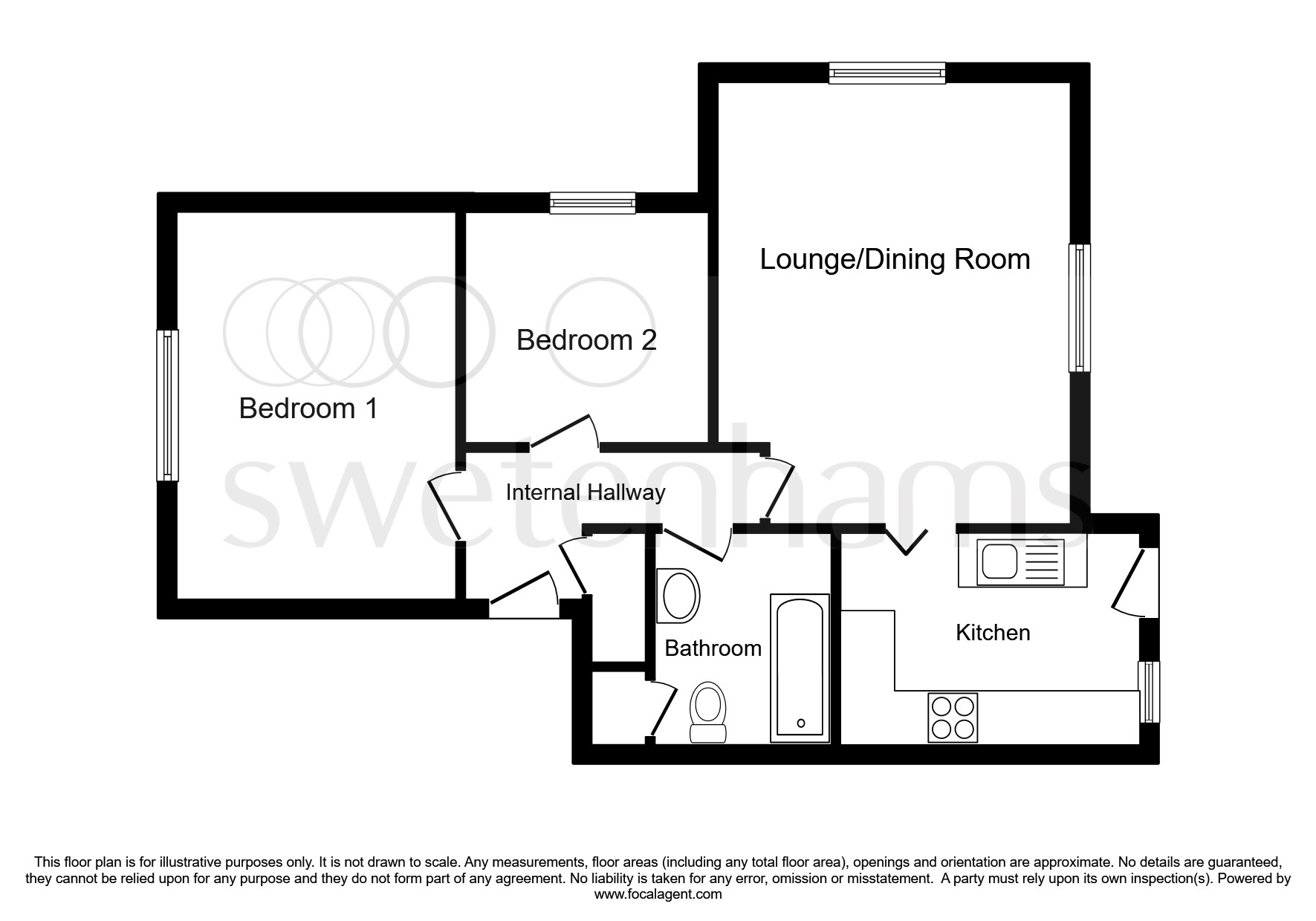 Waterside View, Chester CH1, 2 bedroom semidetached bungalow for sale