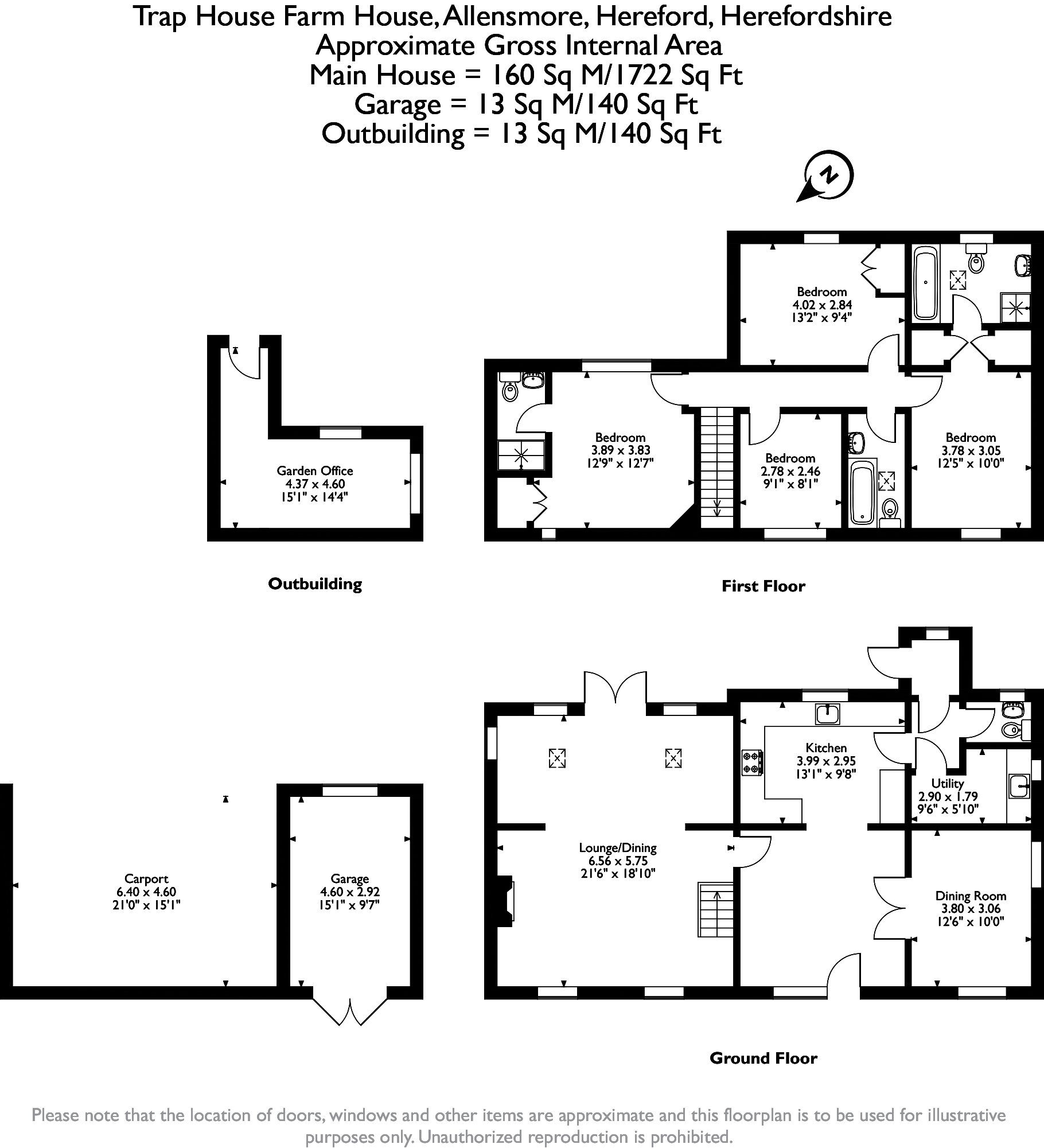 Trap House Farm House, Allensmore, Hereford, Herefordshire HR2, 4