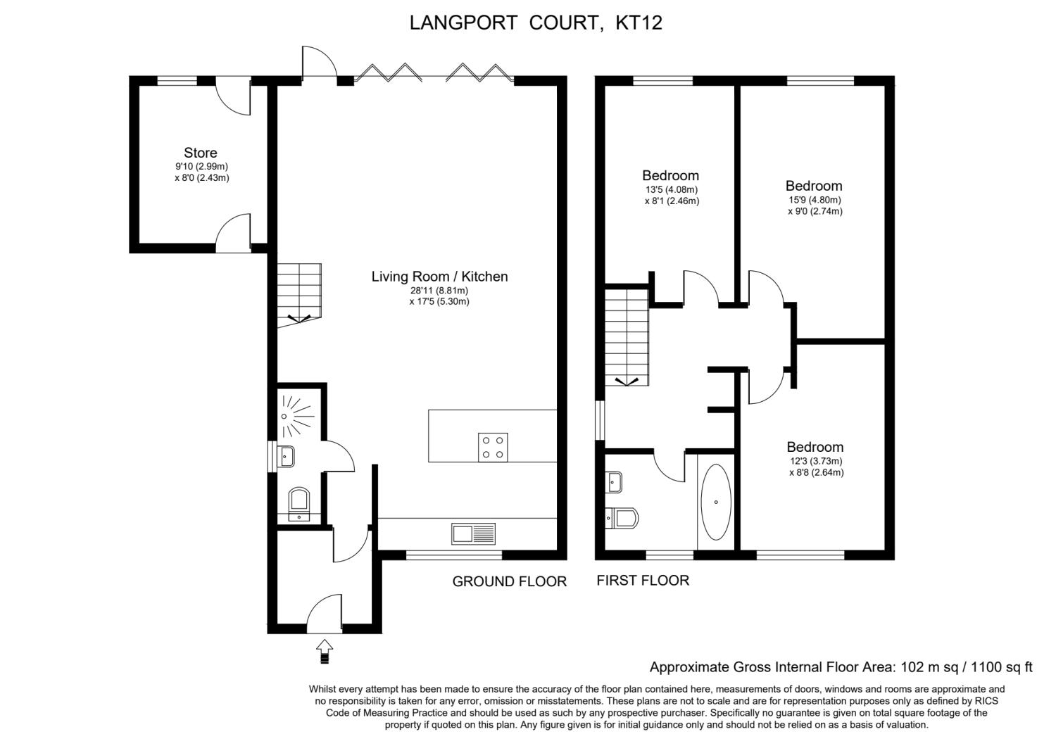 Ambleside Avenue, Walton On Thames, Surrey KT12, 3 bedroom end terrace