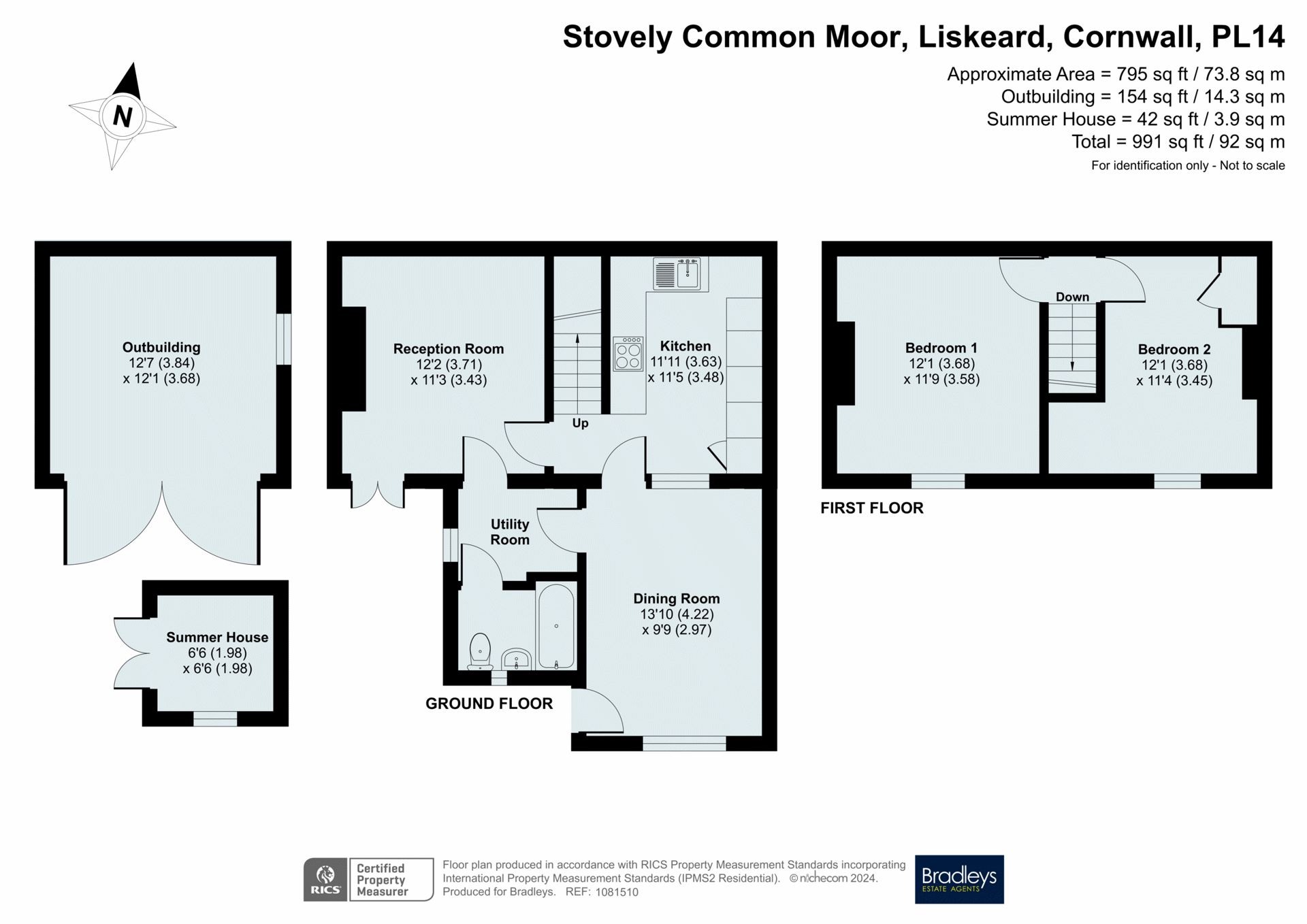 Common Moor, Liskeard, Cornwall PL14, 2 bedroom terraced house for sale