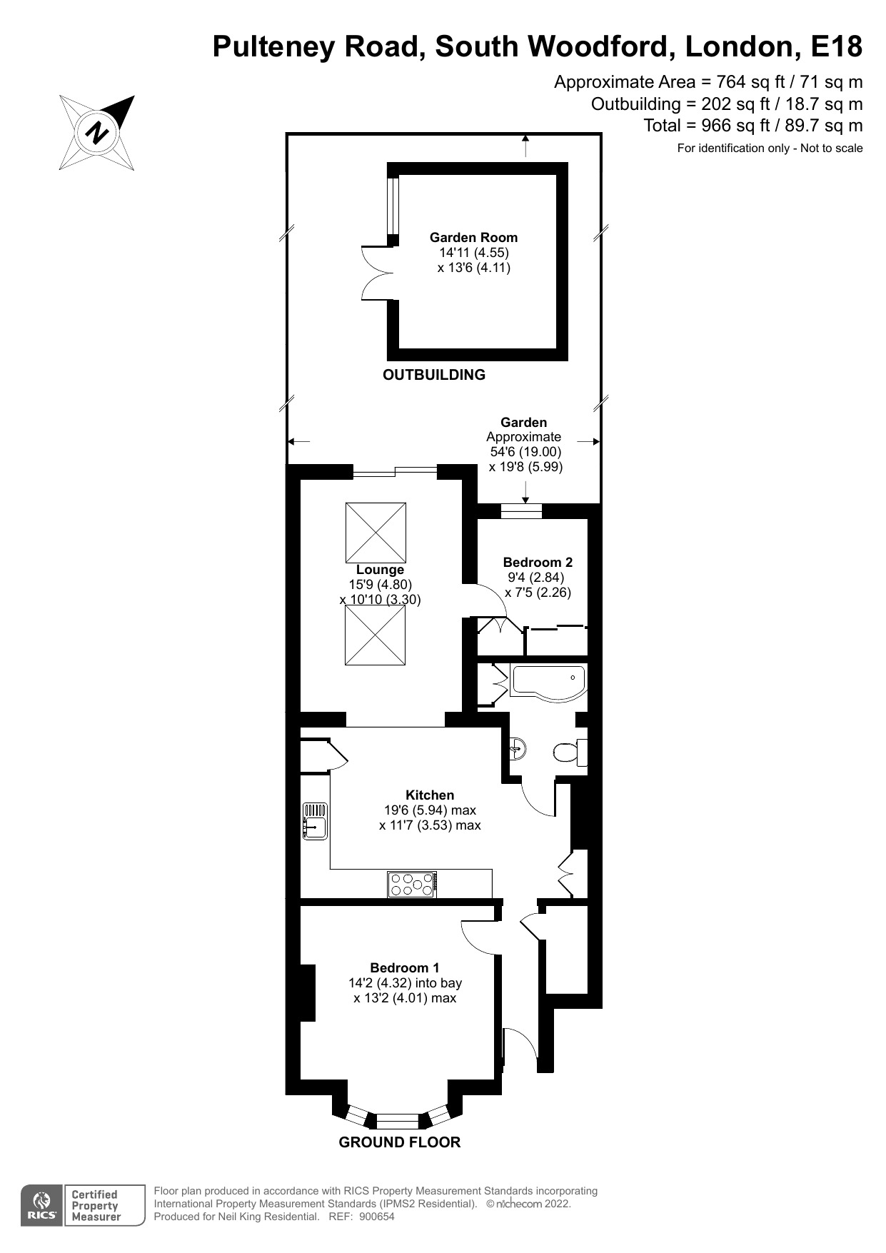 Pulteney Road, South Woodford, London E18, 2 bedroom for