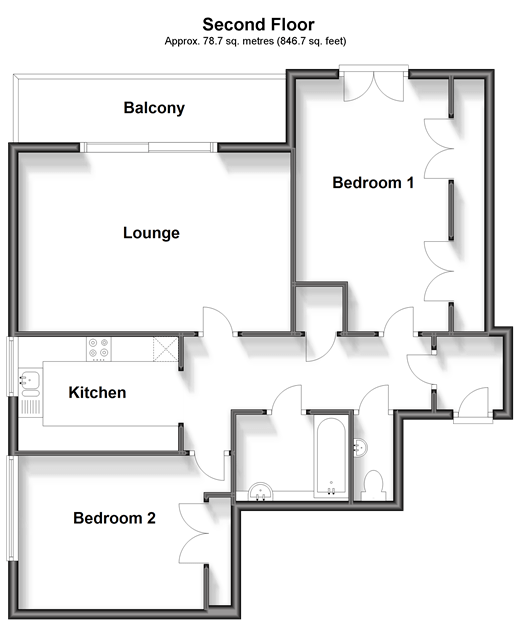 Norfolk Square, Bognor Regis, West Sussex PO21, 2 bedroom flat for sale