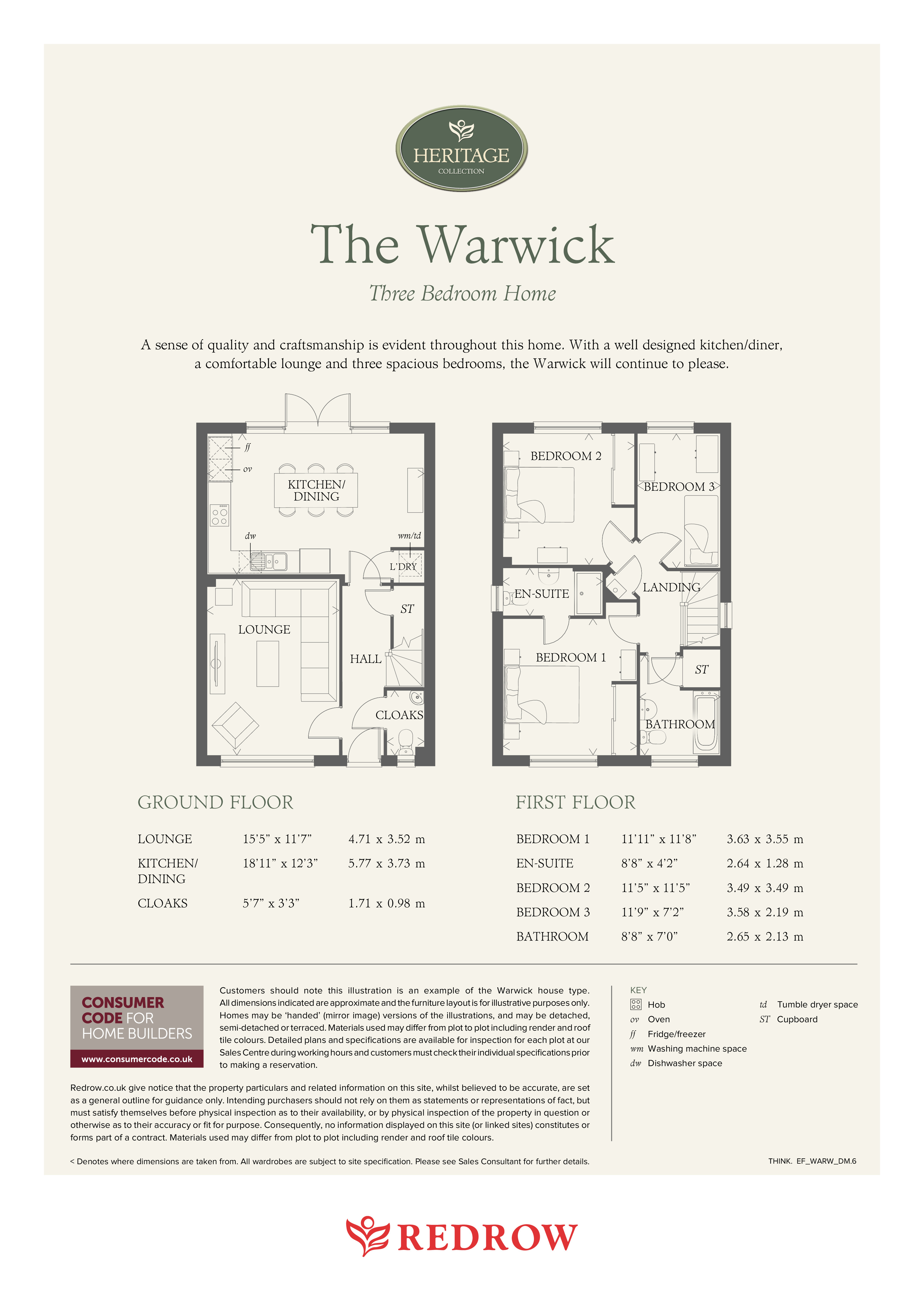 "Warwick" at Dunkirk Lane, Dunkirk, Chester CH1, 3 bedroom detached