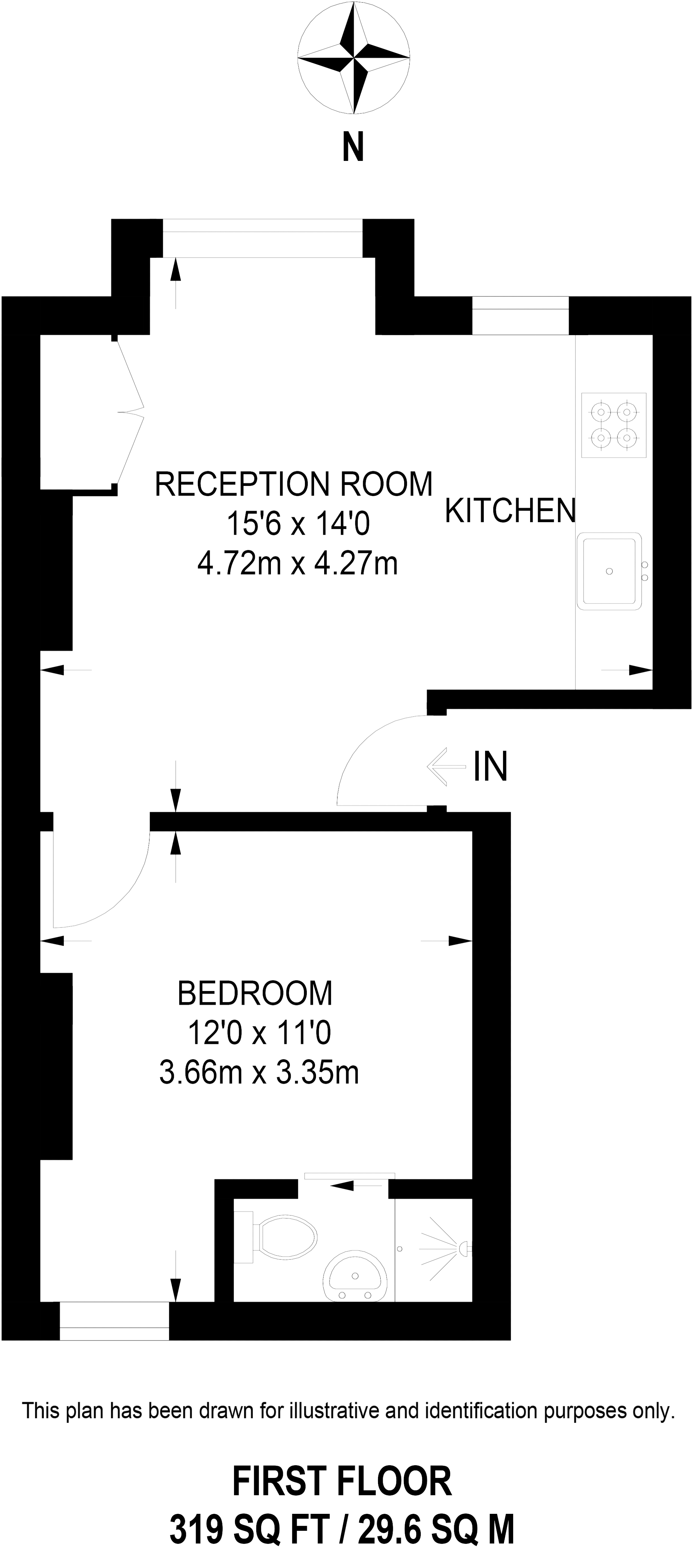 Kingscourt Road, Streatham Hill, London SW16, 1 bedroom flat for sale