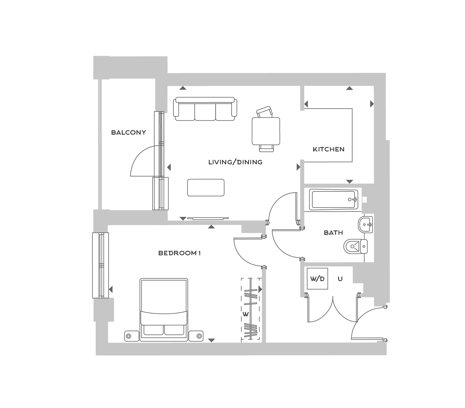 Merrick Road, Southall UB2, 1 bedroom flat for sale