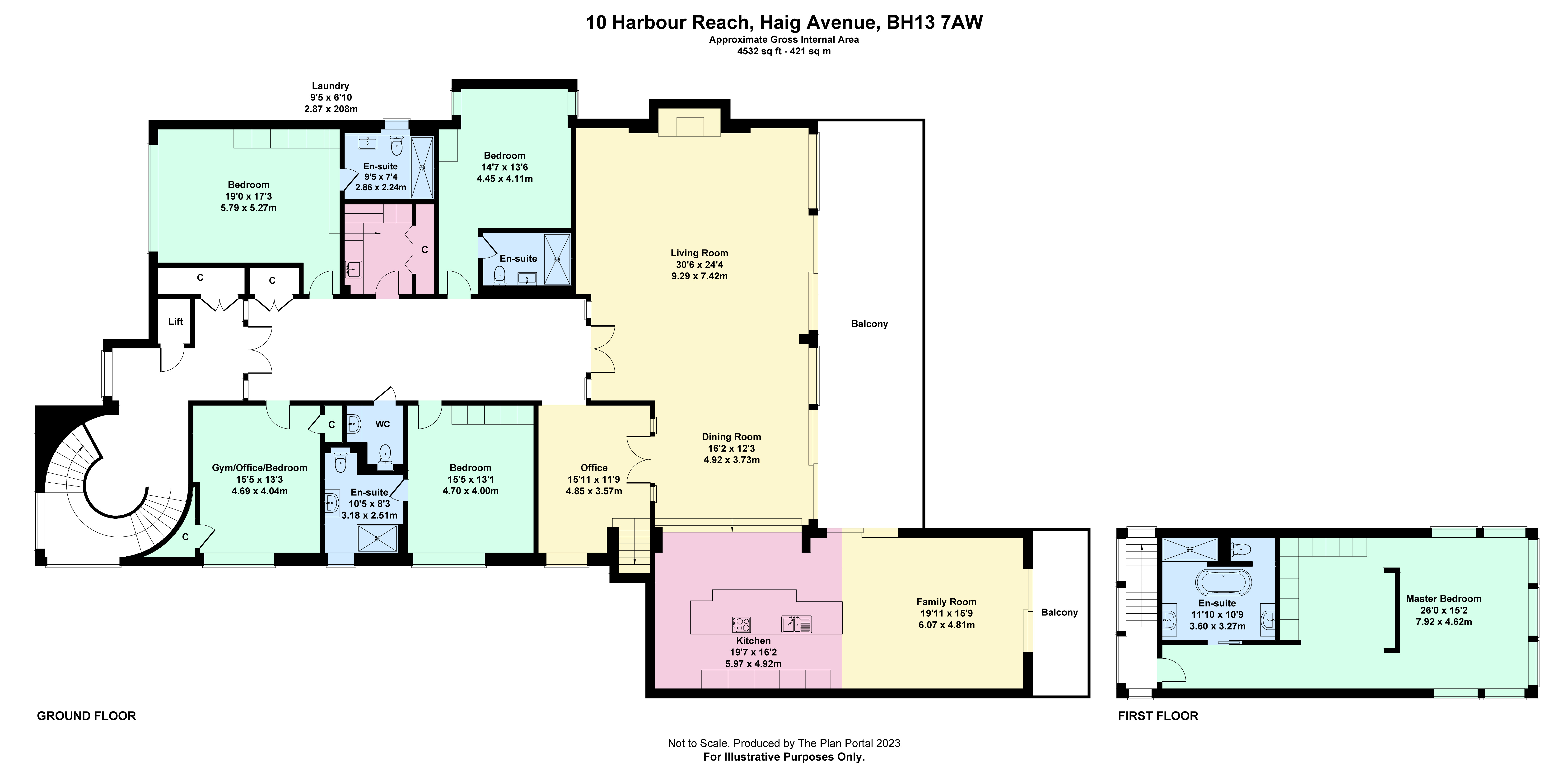 Haig Avenue, Canford Cliffs, Poole, Dorset BH13, 4 bedroom flat for