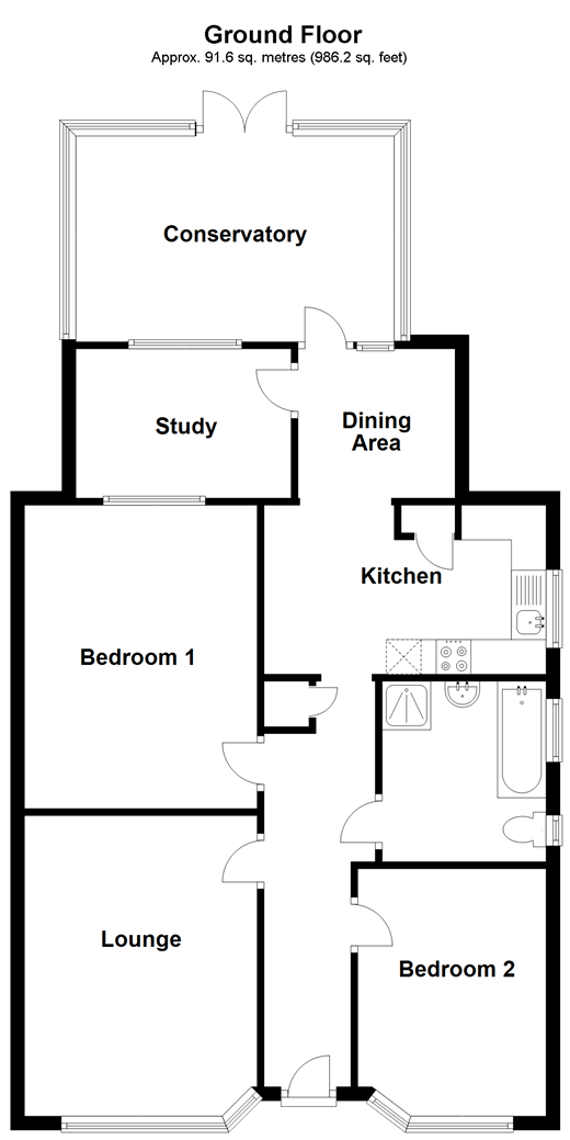 Old Manor Road, Rustington, West Sussex BN16, 2 bedroom semidetached