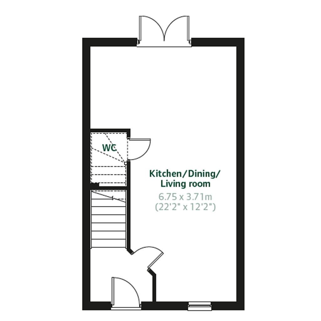 New home, 2 bed terraced house for sale in "The Morden R1" at