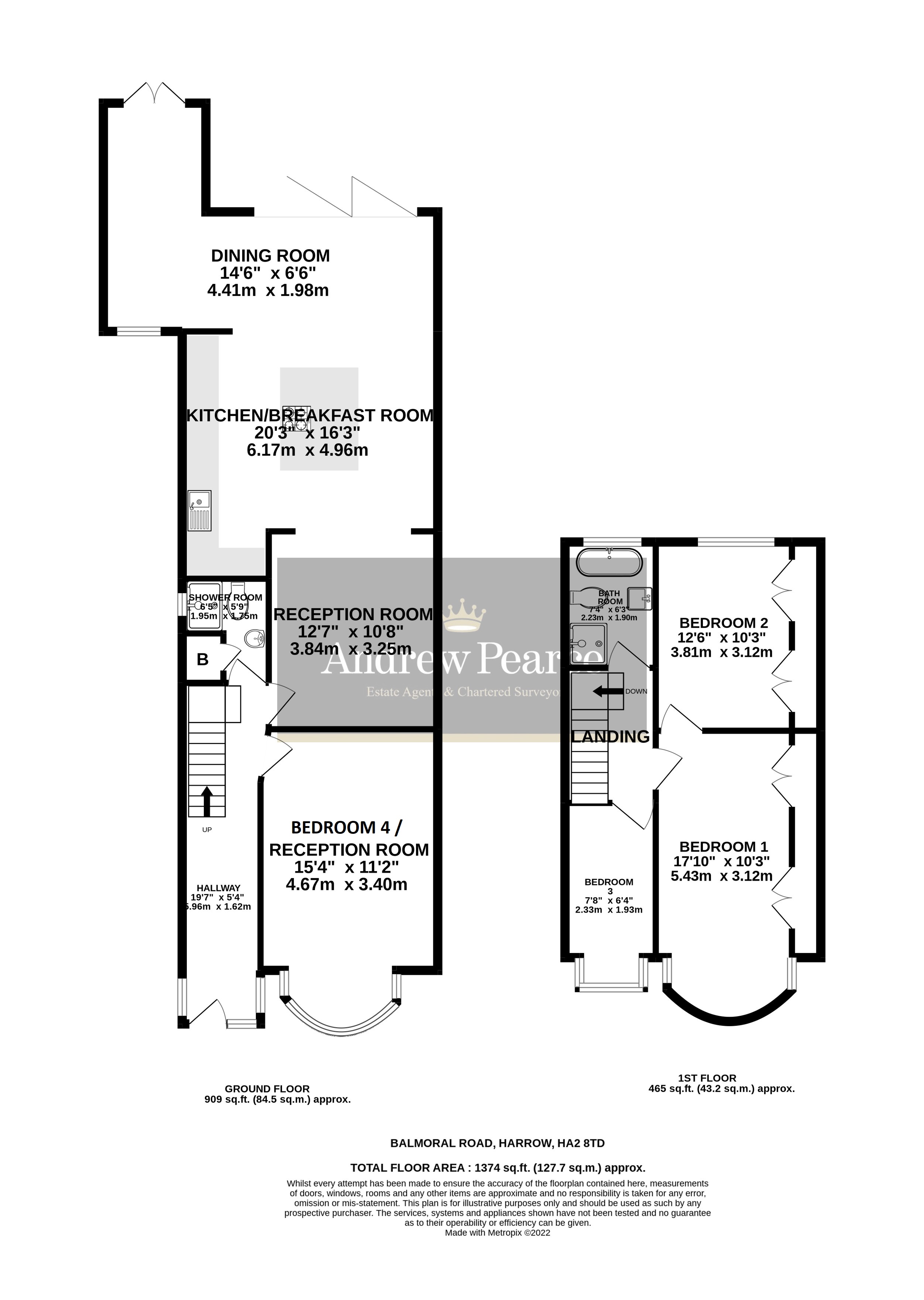 Balmoral Road, Harrow, Middlesex HA2, 3 bedroom semidetached house for