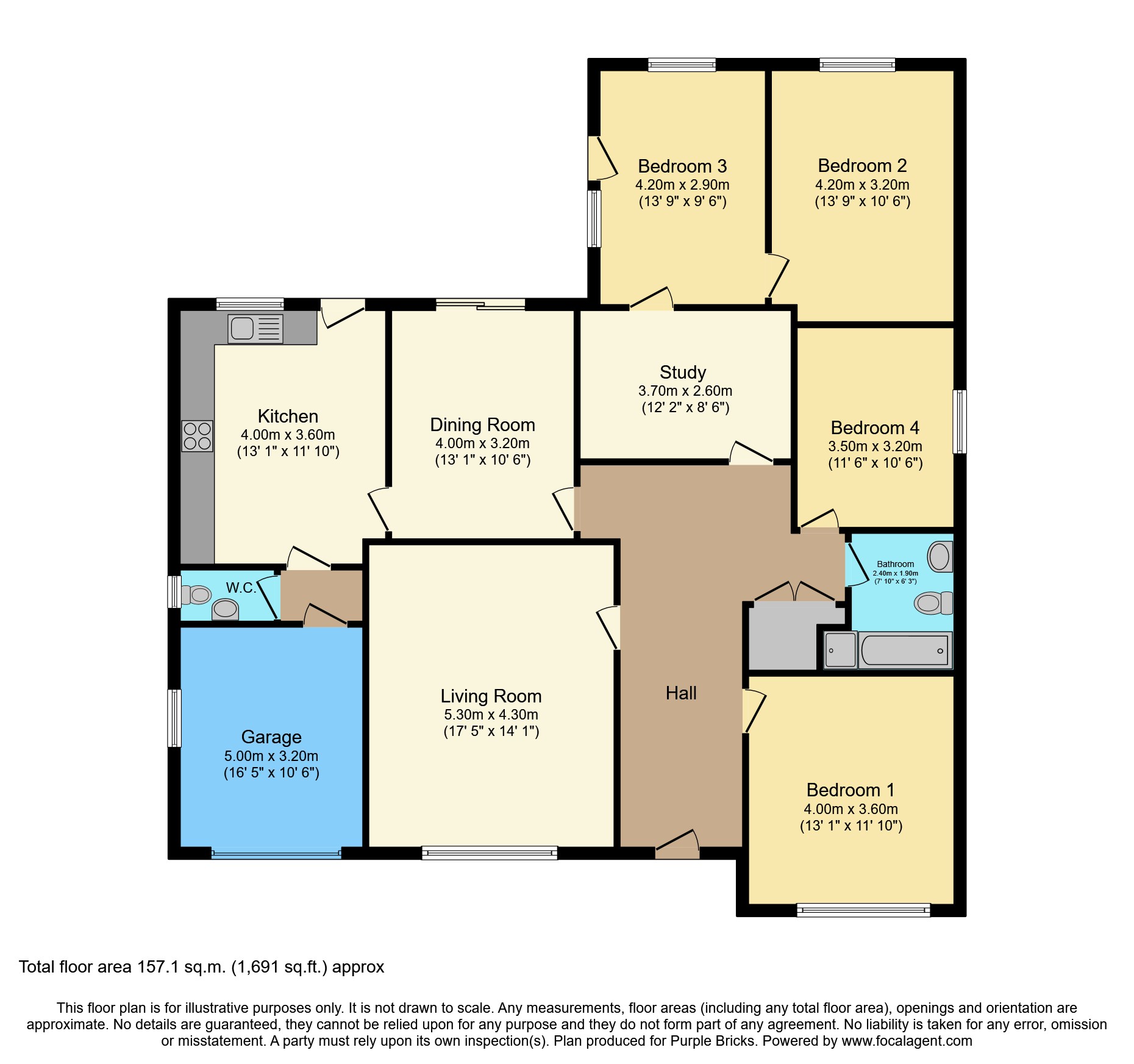 Llanddarog, Carmarthen SA32, 4 bedroom detached bungalow for sale