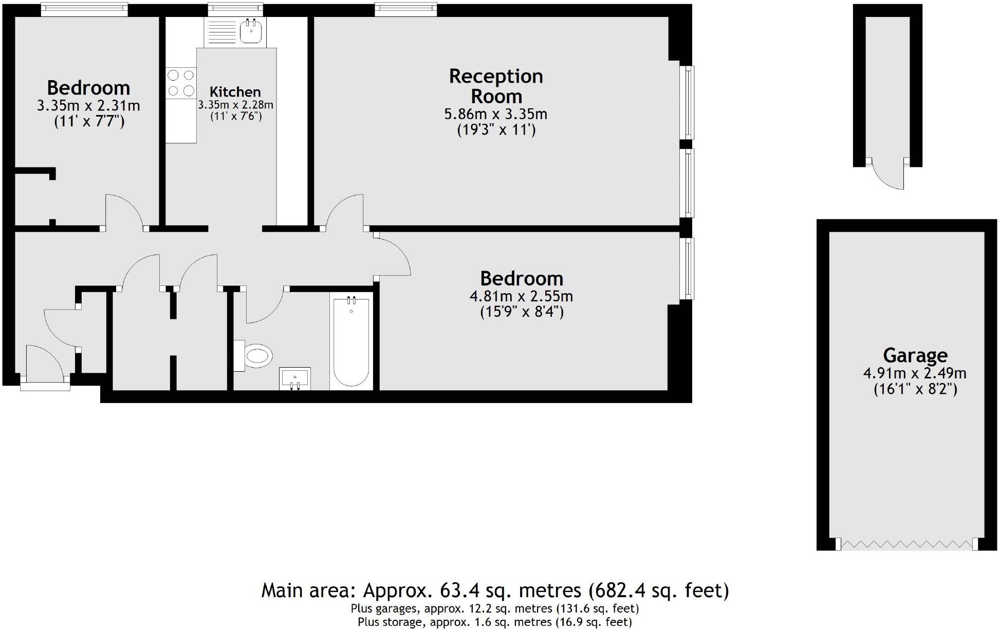 Morden Road, London SW19, 2 bedroom flat for sale 64649136