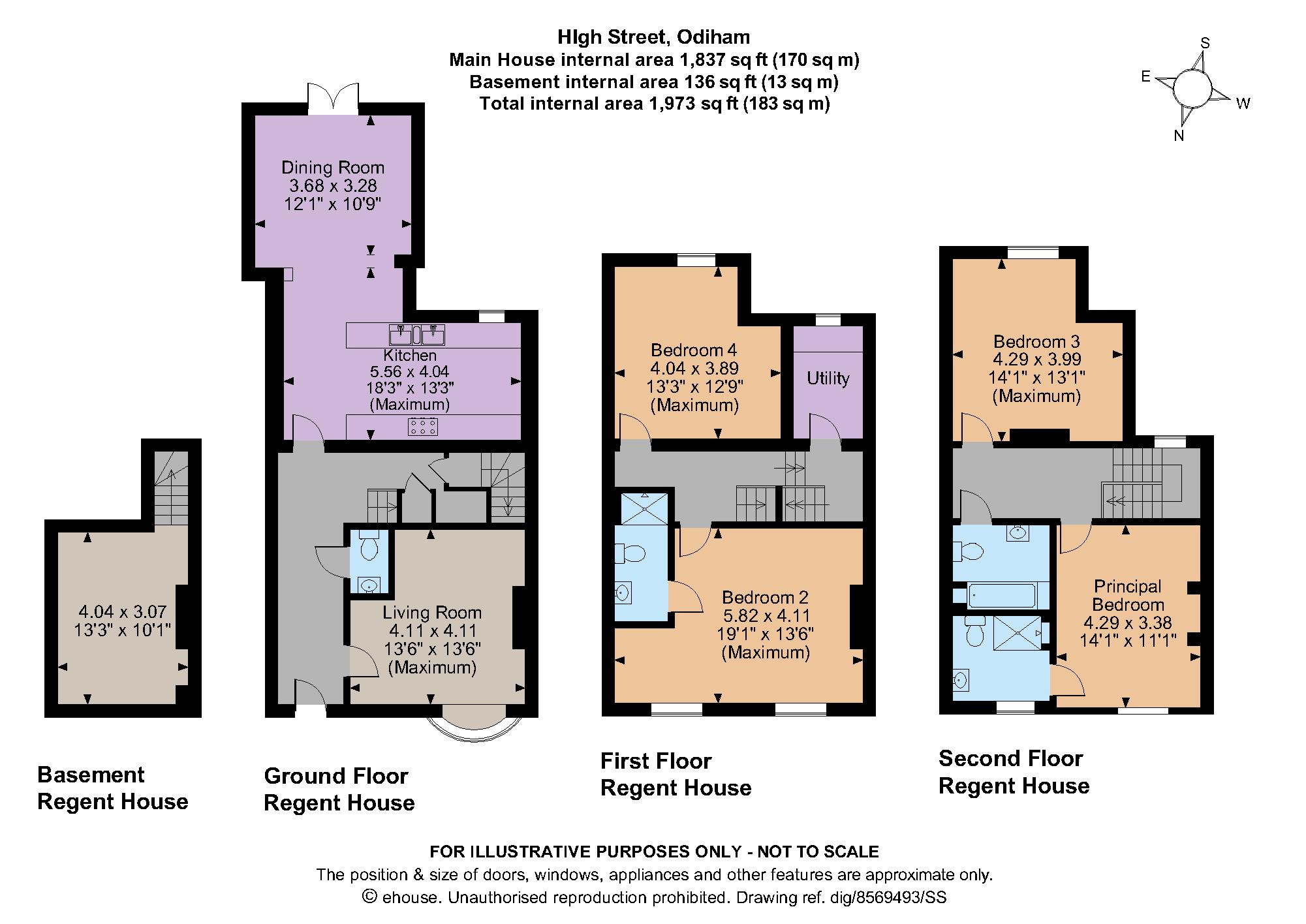 Regent House, 123 High Street, Odiham, Hook RG29, 4 bedroom detached