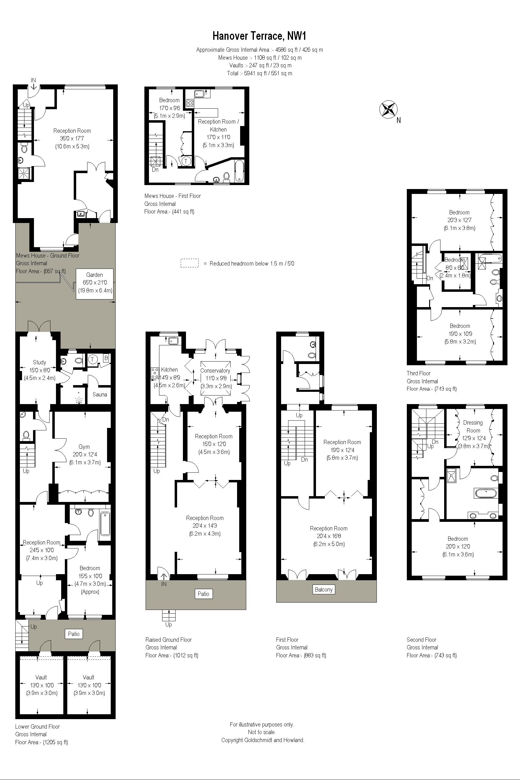Hanover Terrace, Regents Park NW1, 7 bedroom property to rent