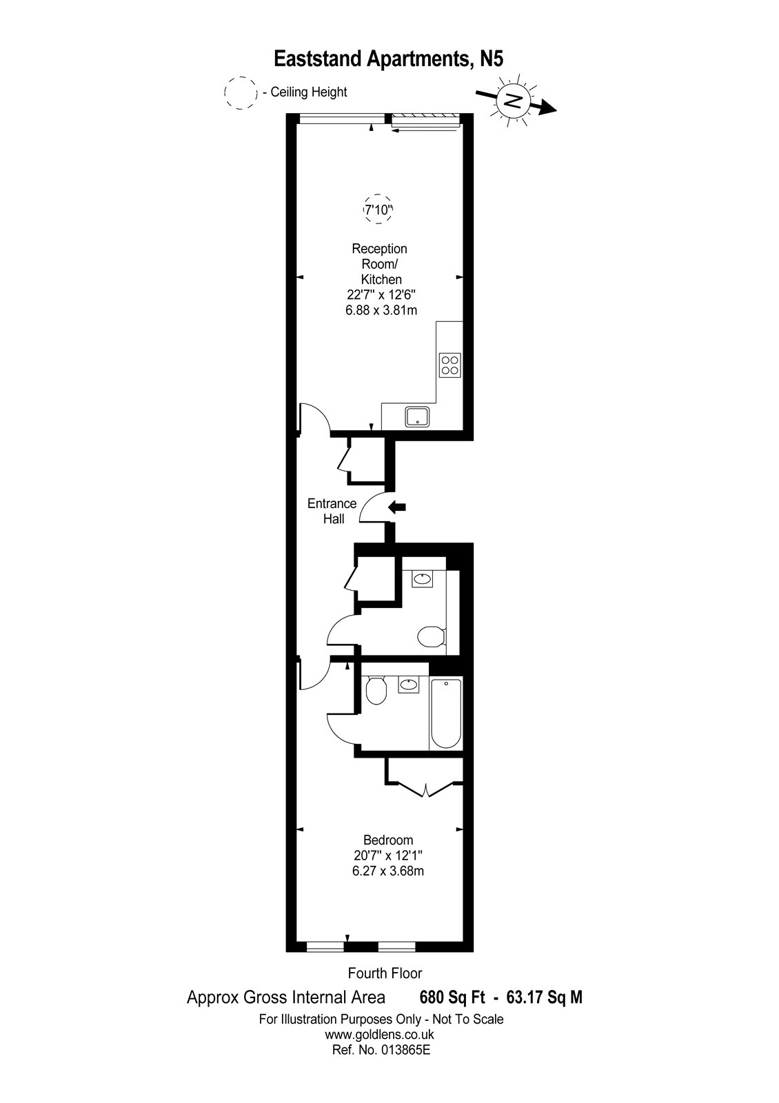Eaststand Apartments, Highbury Stadium Square, London N5, 1 bedroom