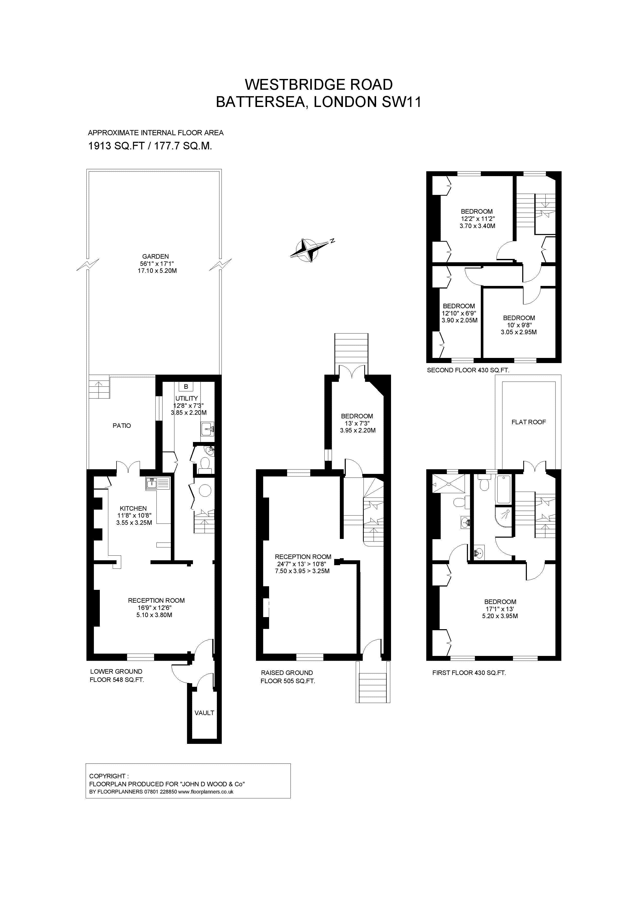 Westbridge Road, London SW11, 4 bedroom terraced house for sale
