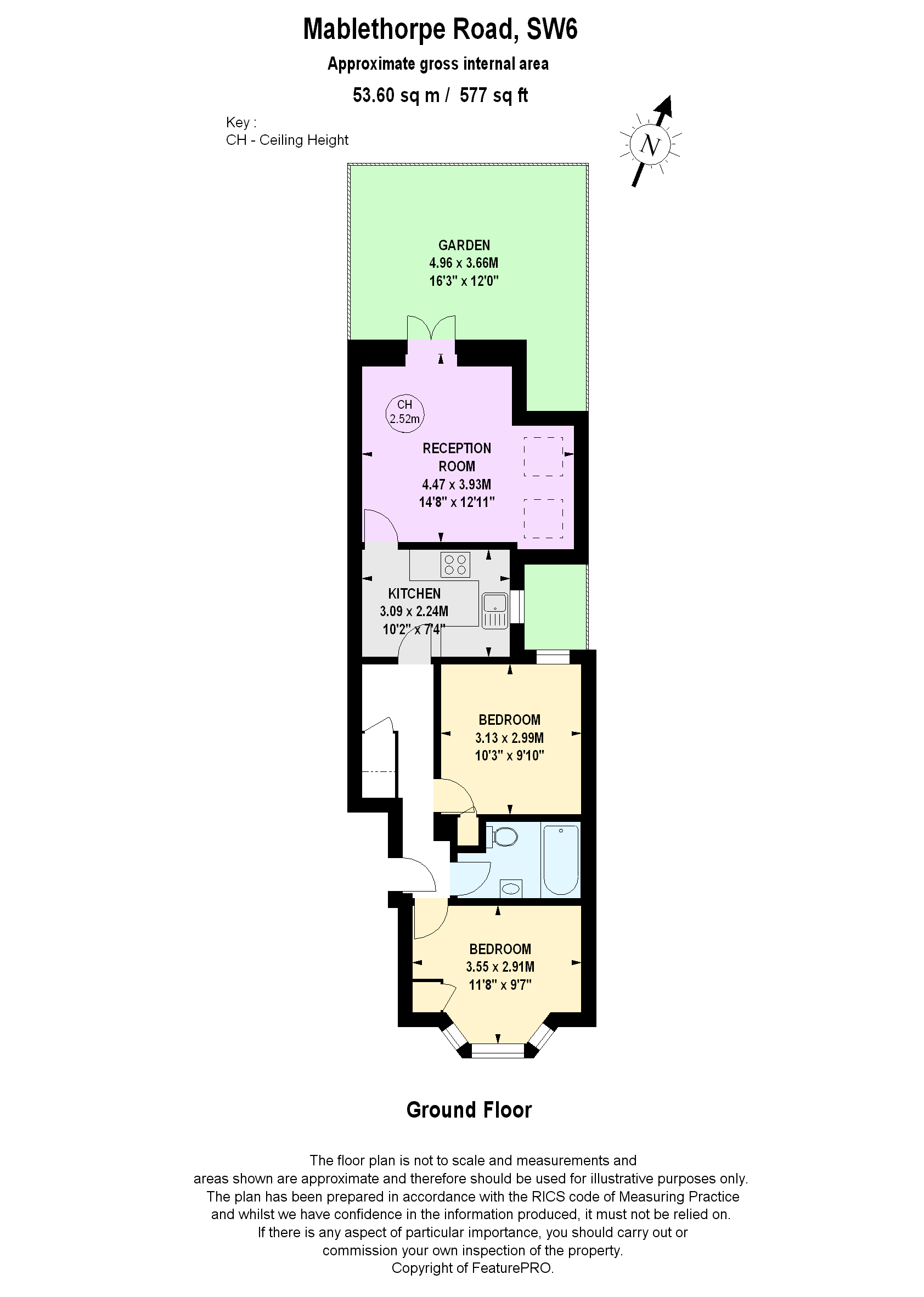 Mablethorpe Road, Munster Village, London SW6, 2 bedroom flat for sale