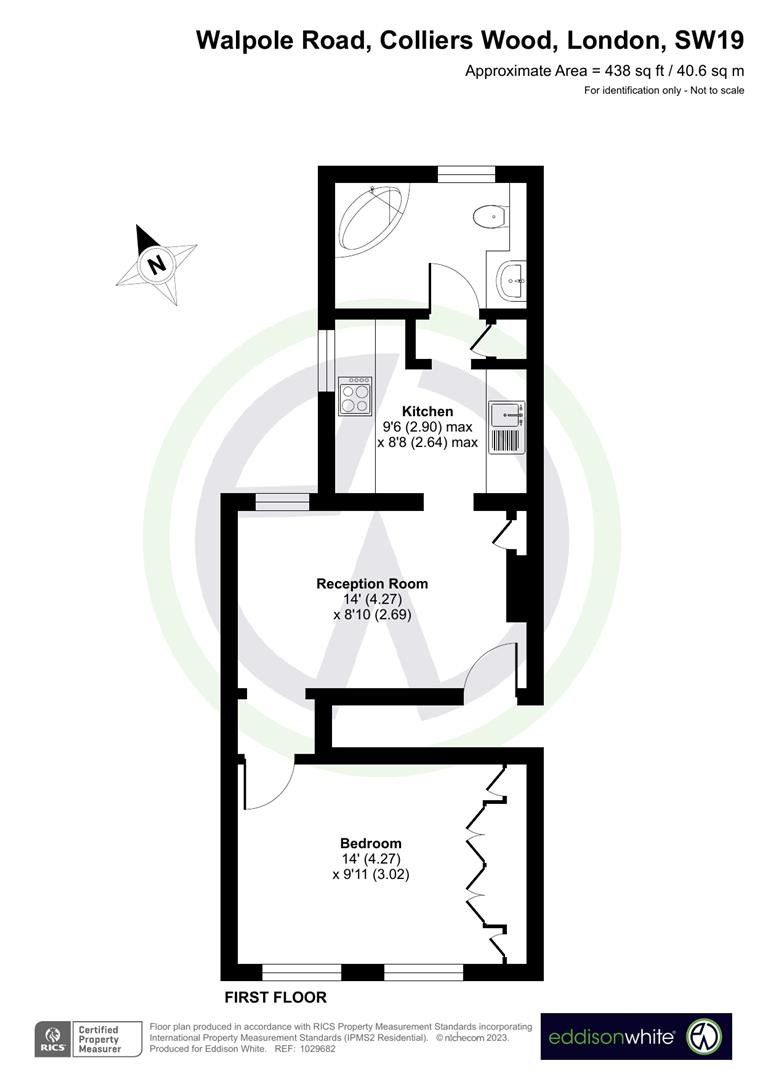 Walpole Road, Colliers Wood, London SW19, 1 bedroom flat for sale