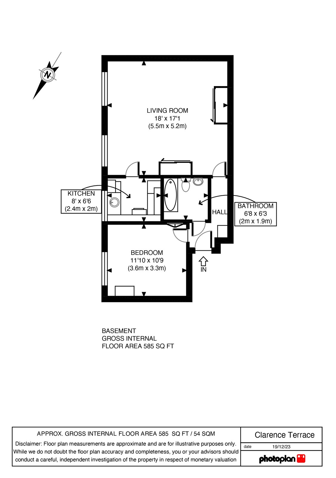 Clarence Terrace, London NW1, 1 bedroom flat for sale 66370071
