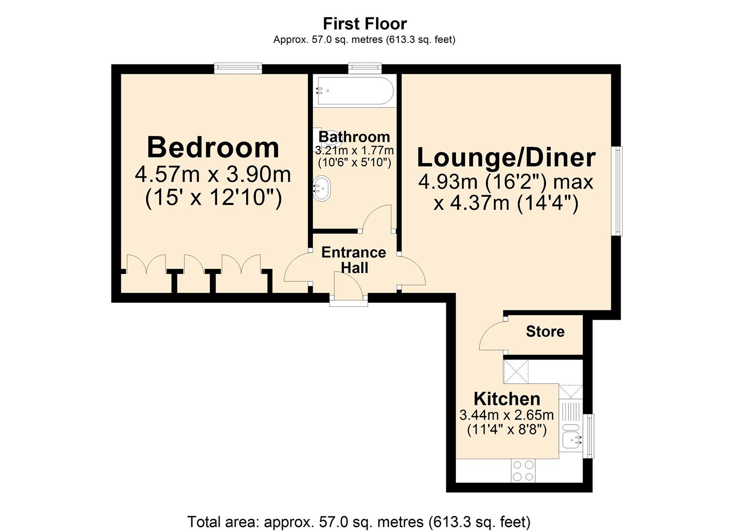 Cavendish Mill, Smedley Street East, Matlock DE4, 1 bedroom flat for