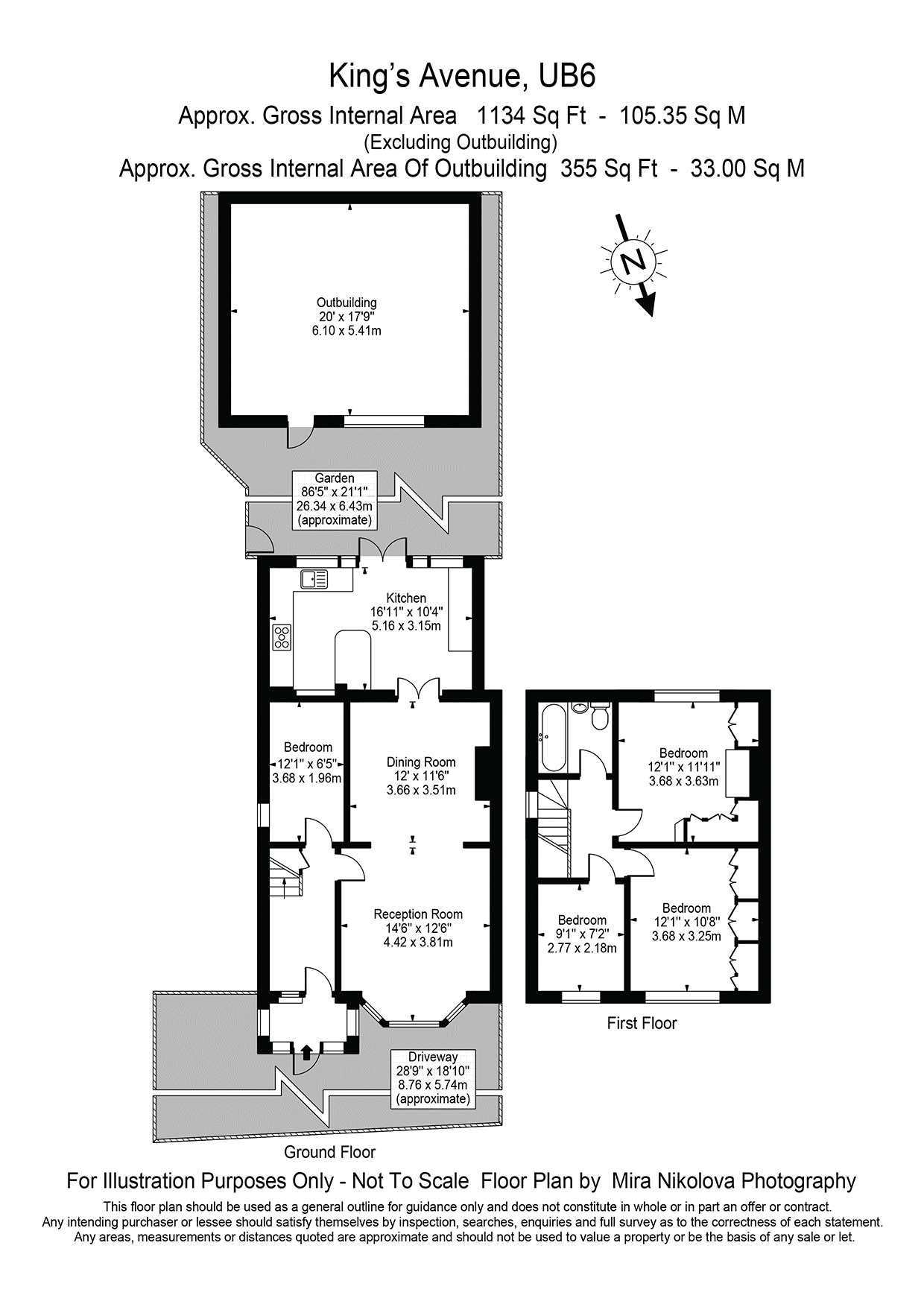 Kings Avenue, Greenford UB6, 3 bedroom end terrace house for sale