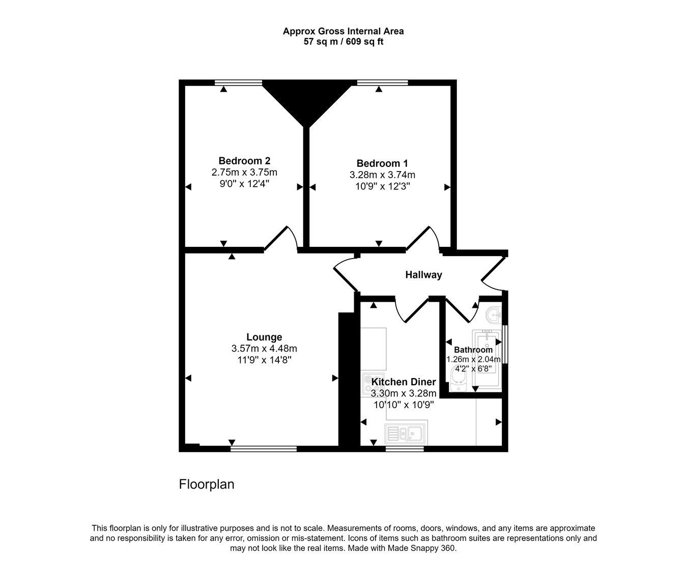 Hillview Avenue, Kilsyth G65, 2 bedroom flat for sale 66734005