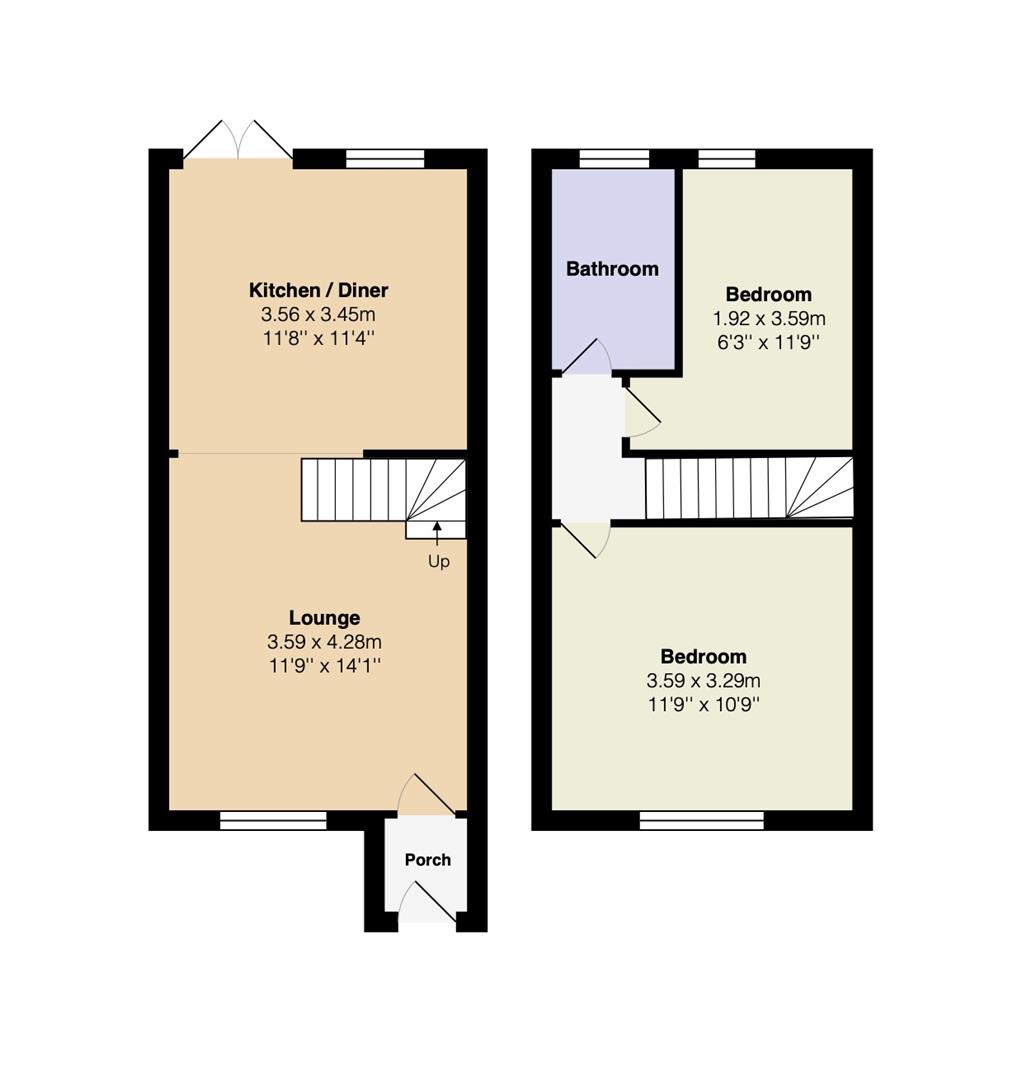 Cheswick Close, Crayford, Kent DA1, 2 bedroom terraced house for sale