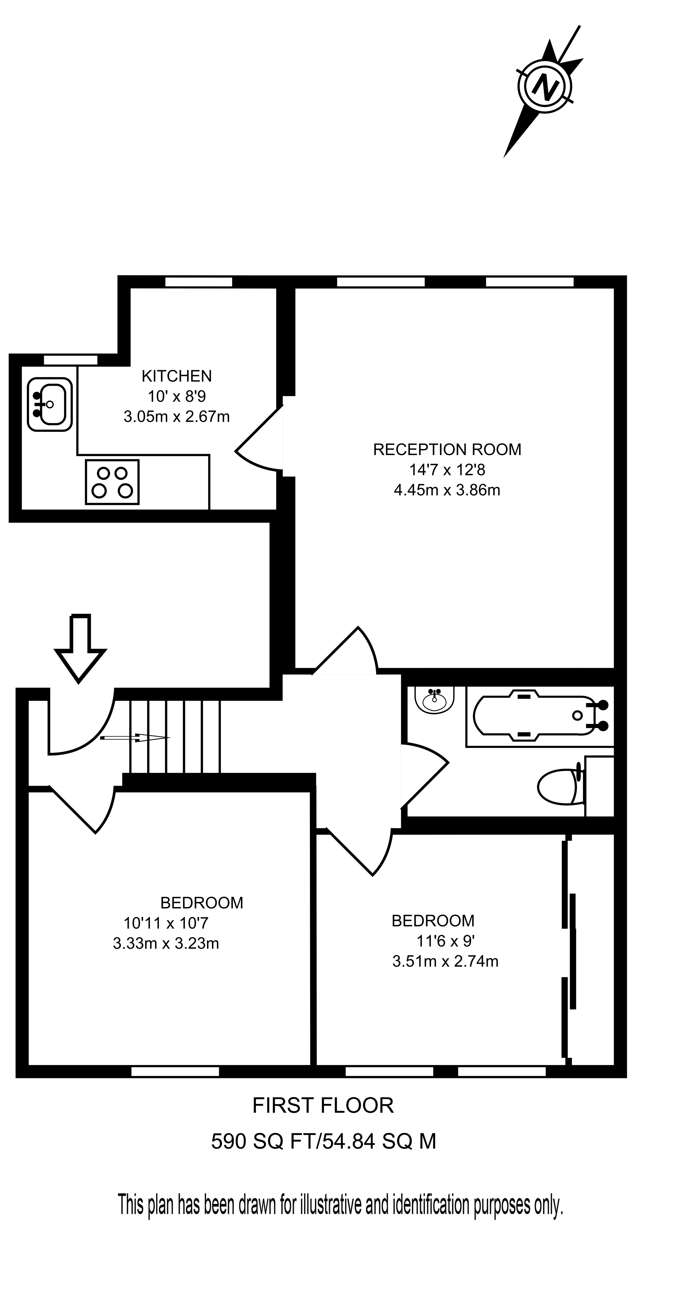 Park Avenue, Wood Green, London N22, 2 bedroom flat to rent 64233045