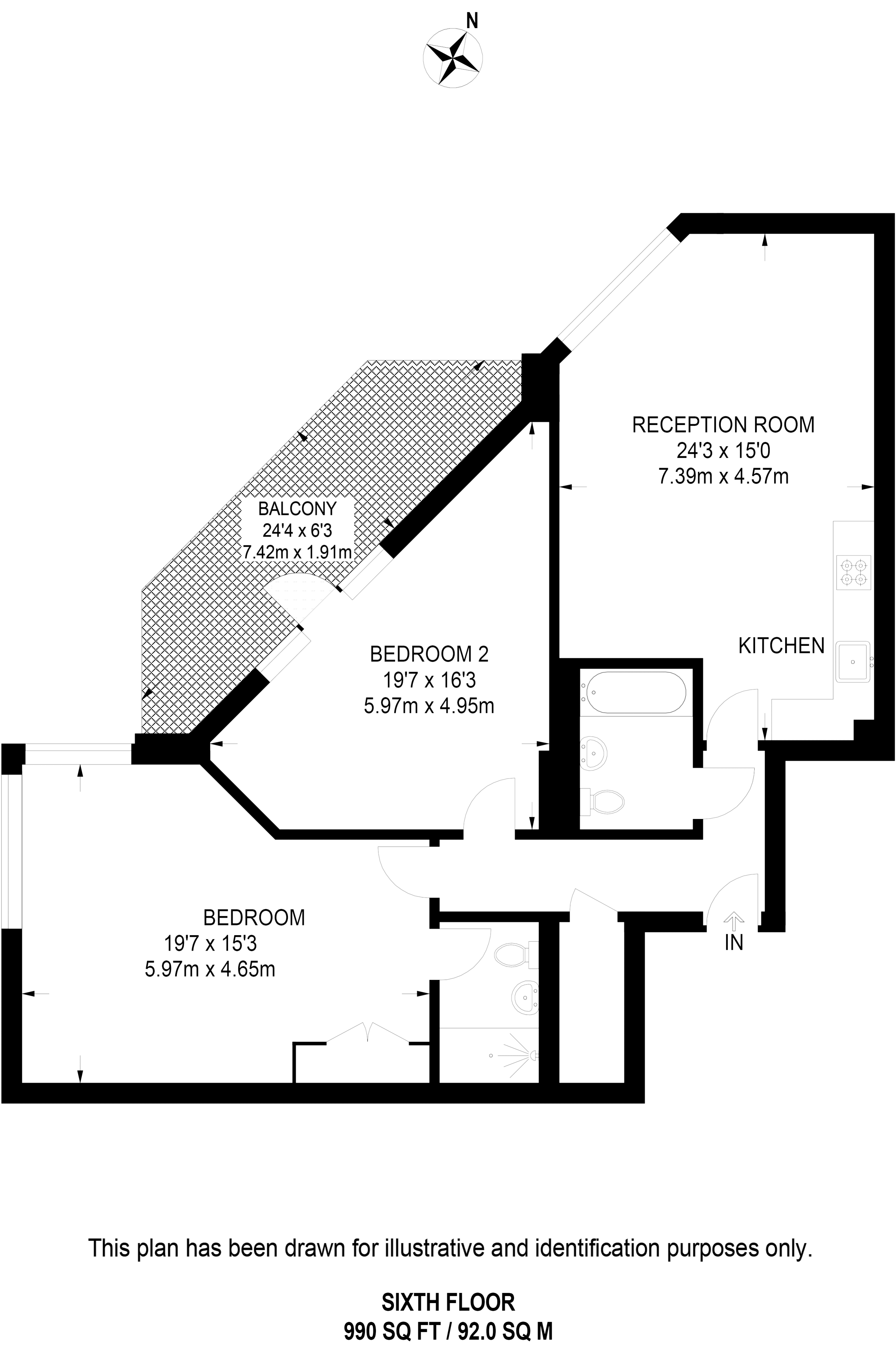Sanctuary Street, Borough, London SE1, 1 bedroom flat to rent