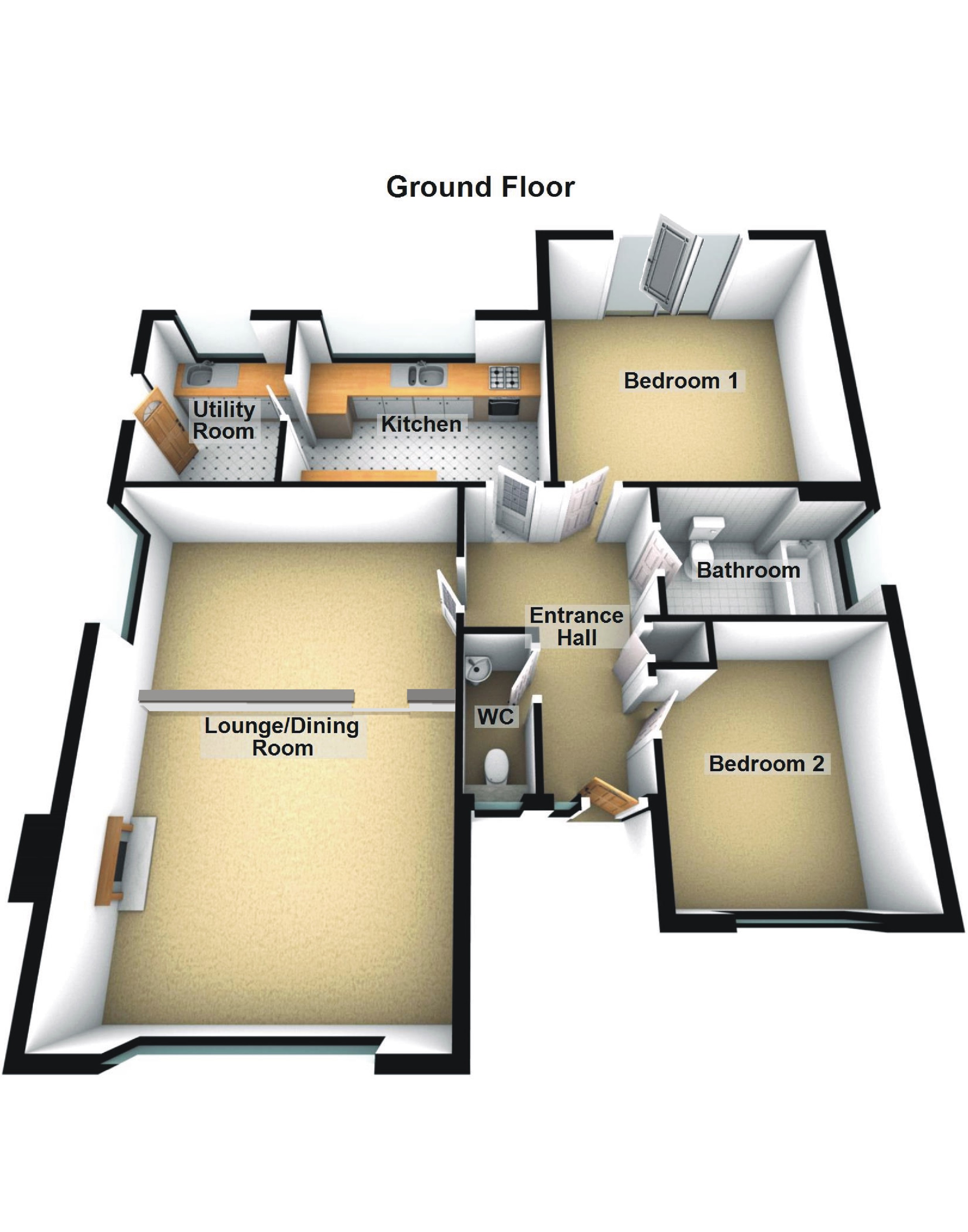 2 bed detached bungalow for sale in Burton Road, Thealby, Scunthorpe