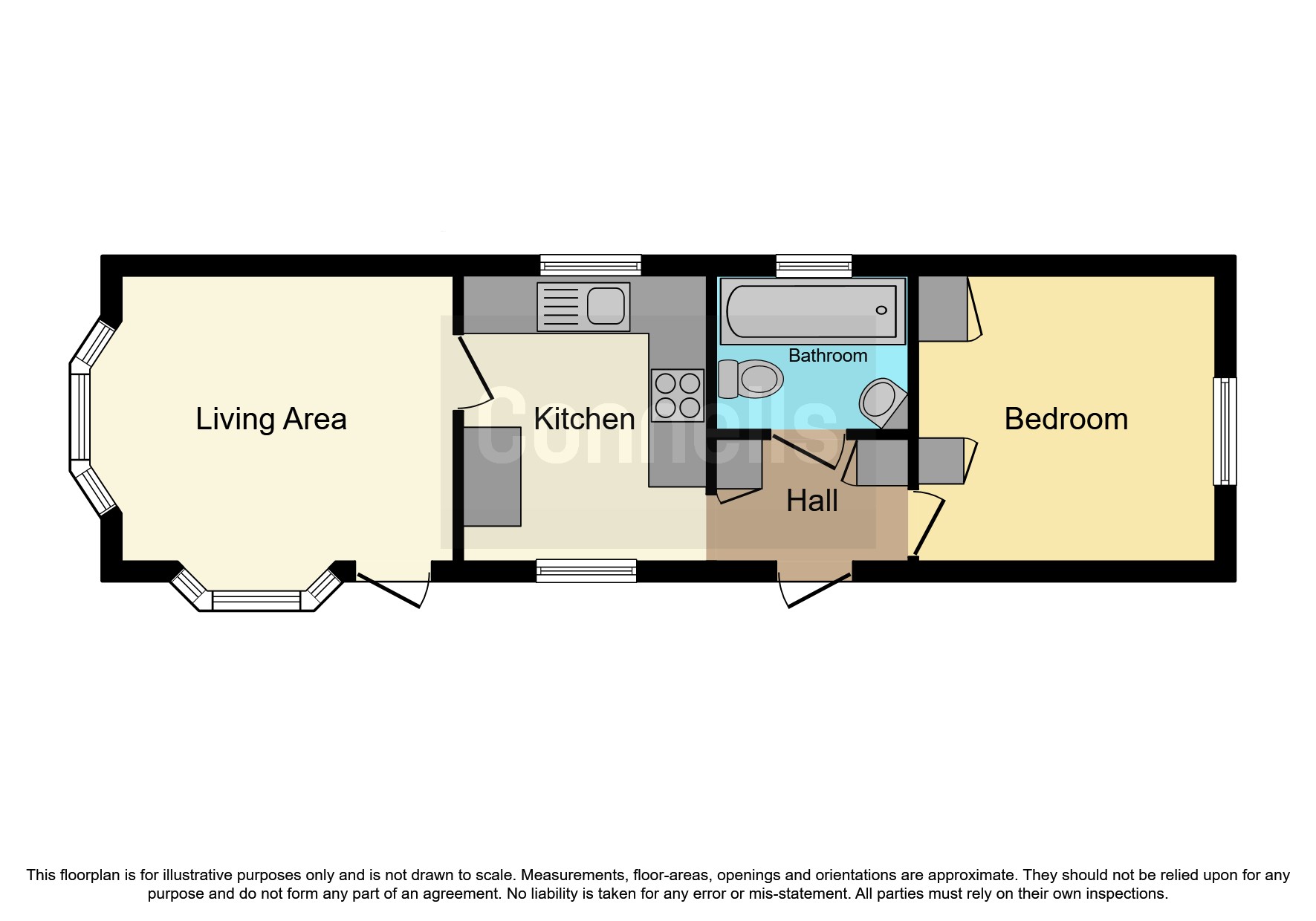 The Saltings, Stafford ST18, 1 bedroom mobile/park home for sale