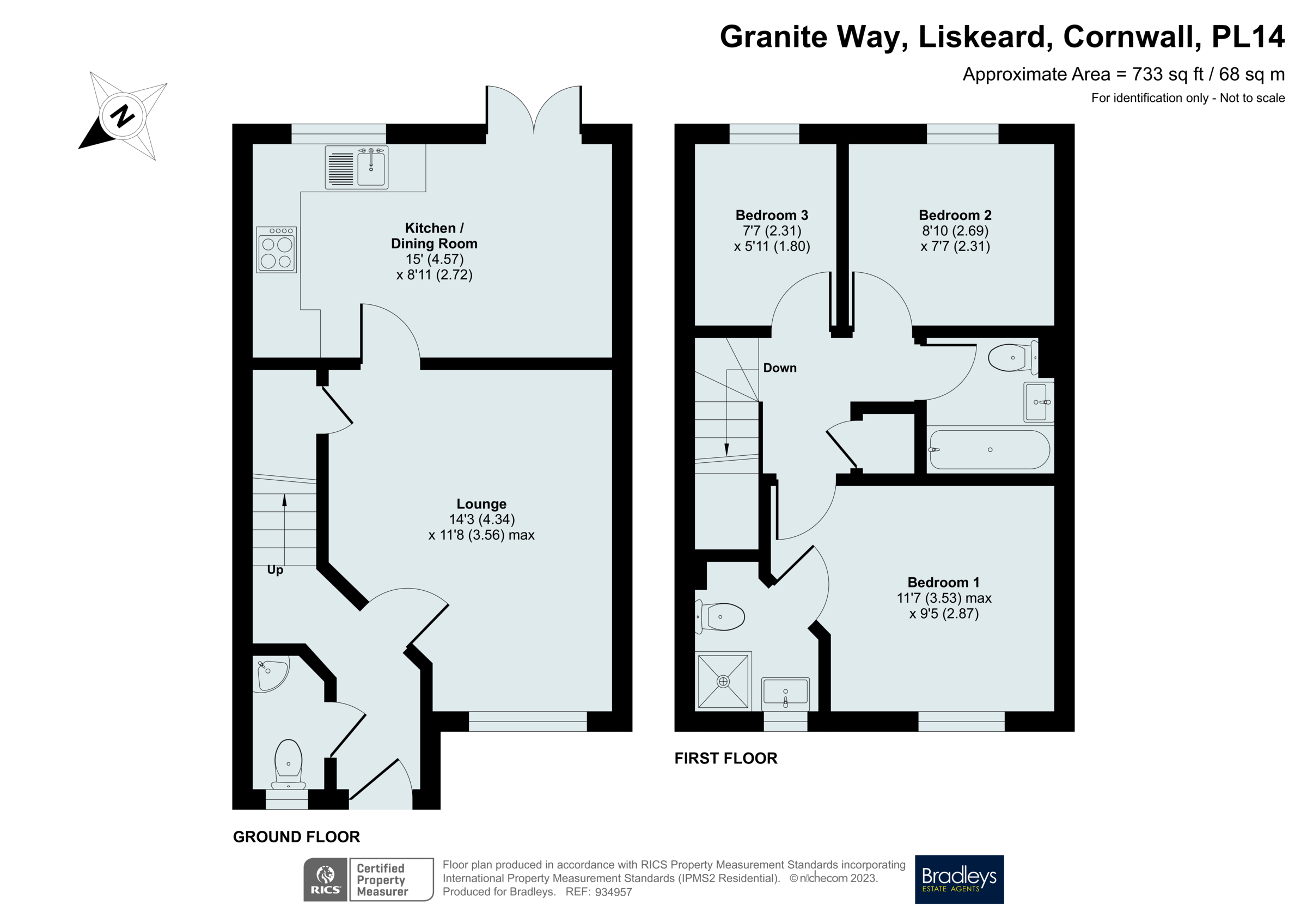 Granite Way, Liskeard, Cornwall PL14, 3 bedroom terraced house for sale