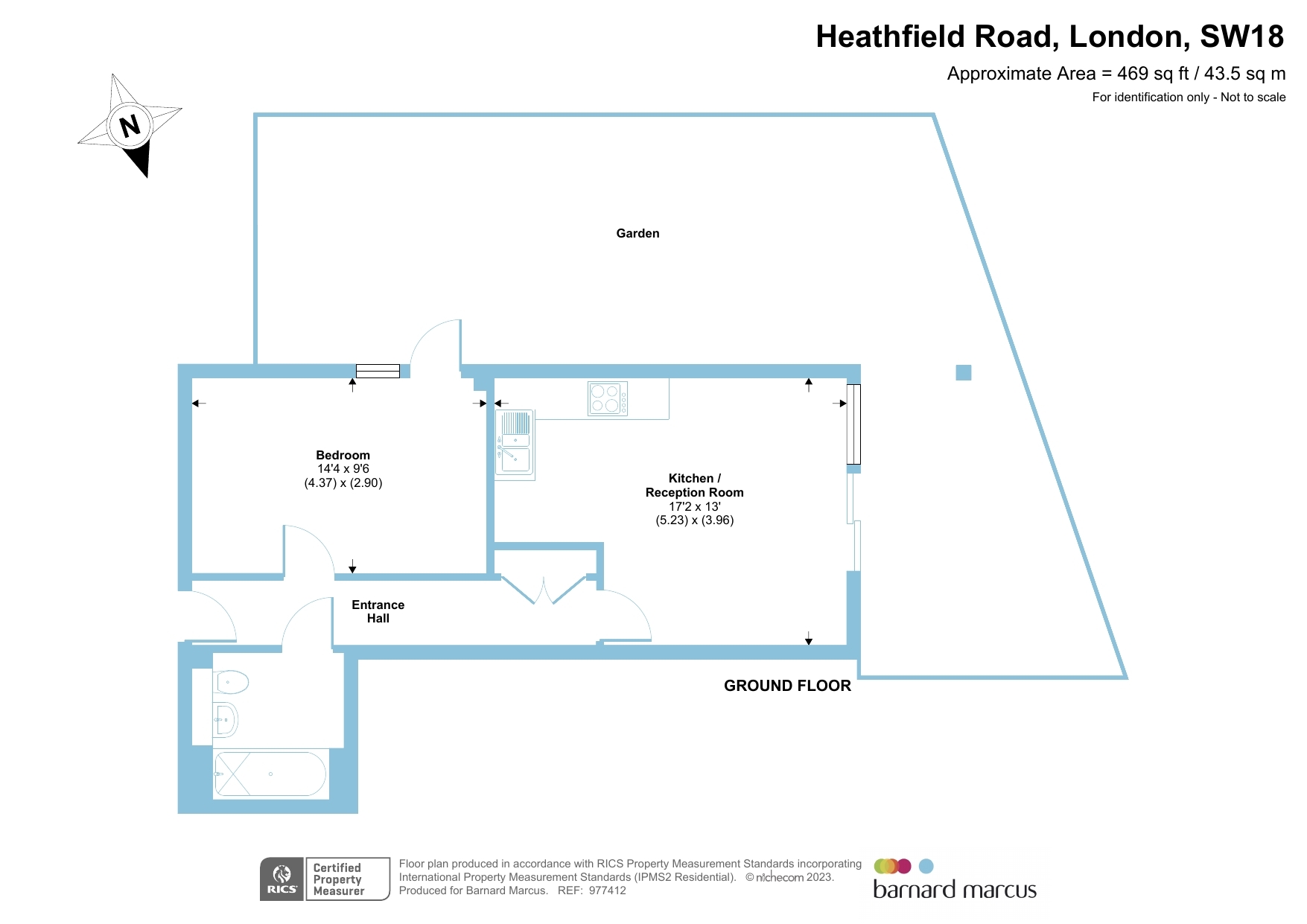 Heathfield Road, London SW18, 1 bedroom flat for sale 64552494