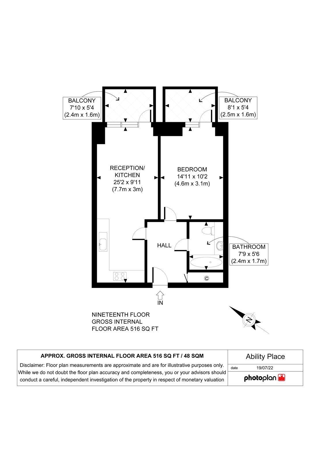Ability Place, 37 Millharbour E14, 1 bedroom flat to rent 62200847