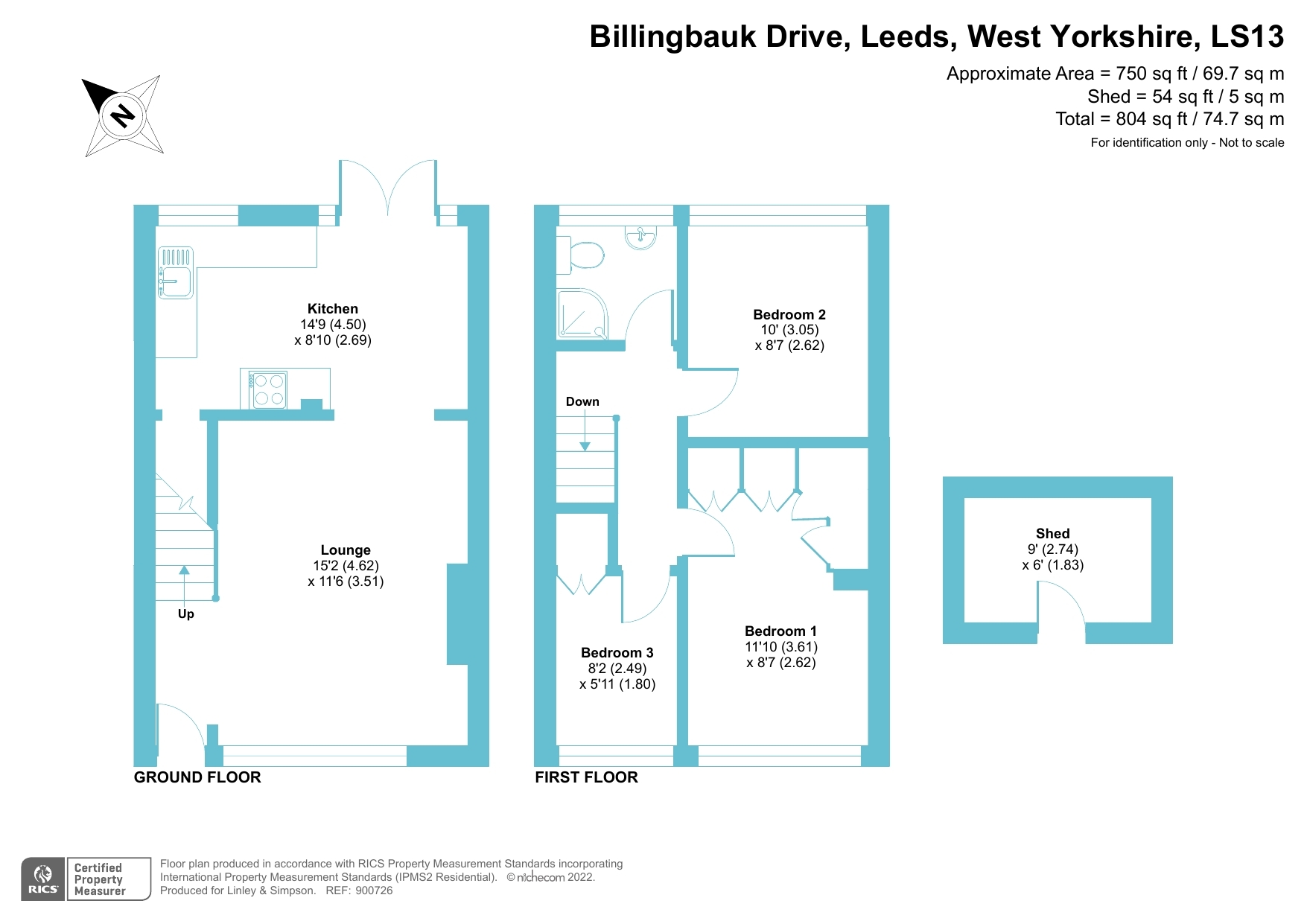 Billingbauk Drive, Leeds, West Yorkshire LS13, 3 bedroom terraced house