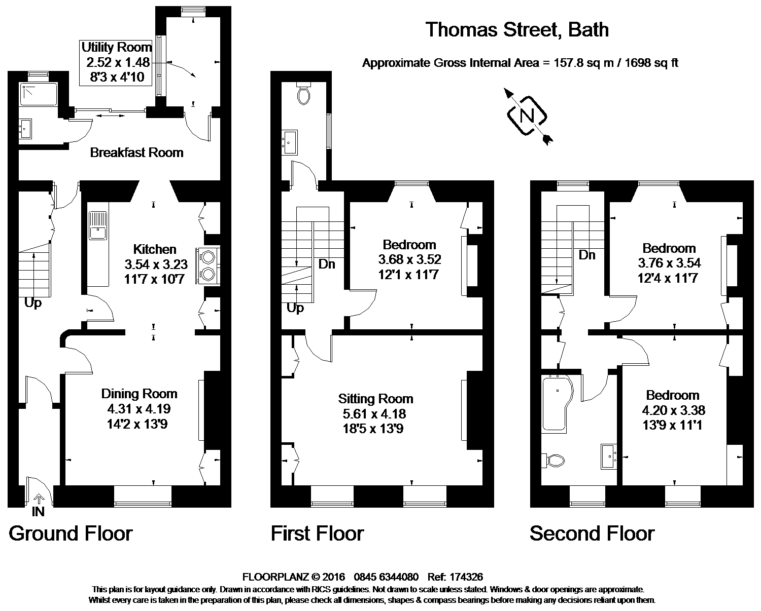3 bed terraced house for sale in Thomas Street, Bath BA1 41760675