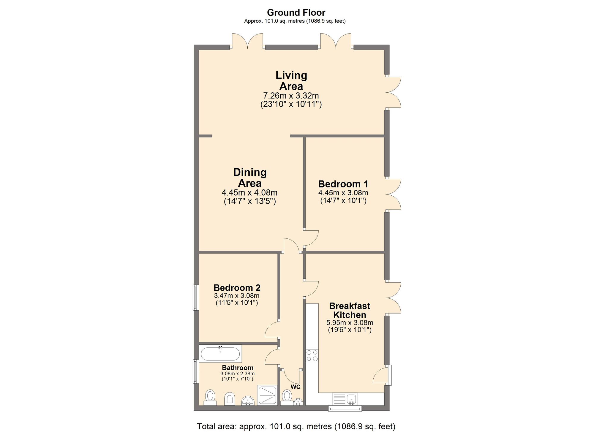 The Square, Cutthorpe S42, 2 bedroom detached bungalow for sale