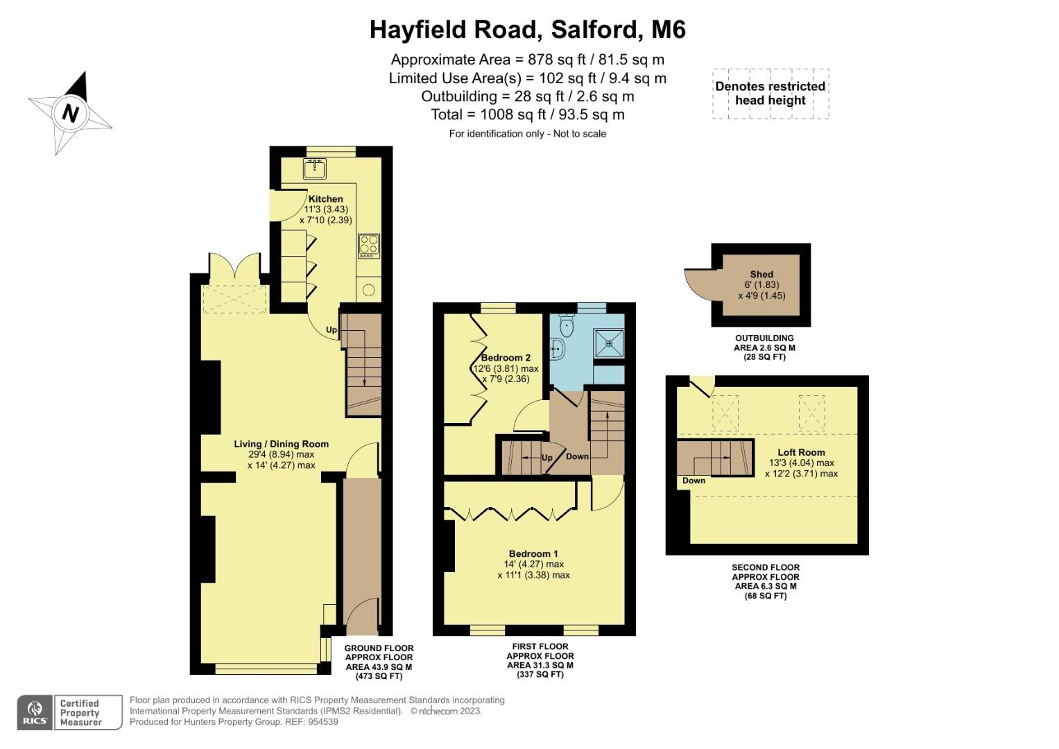 Hayfield Road, Salford M6, 2 bedroom terraced house for sale 64141919