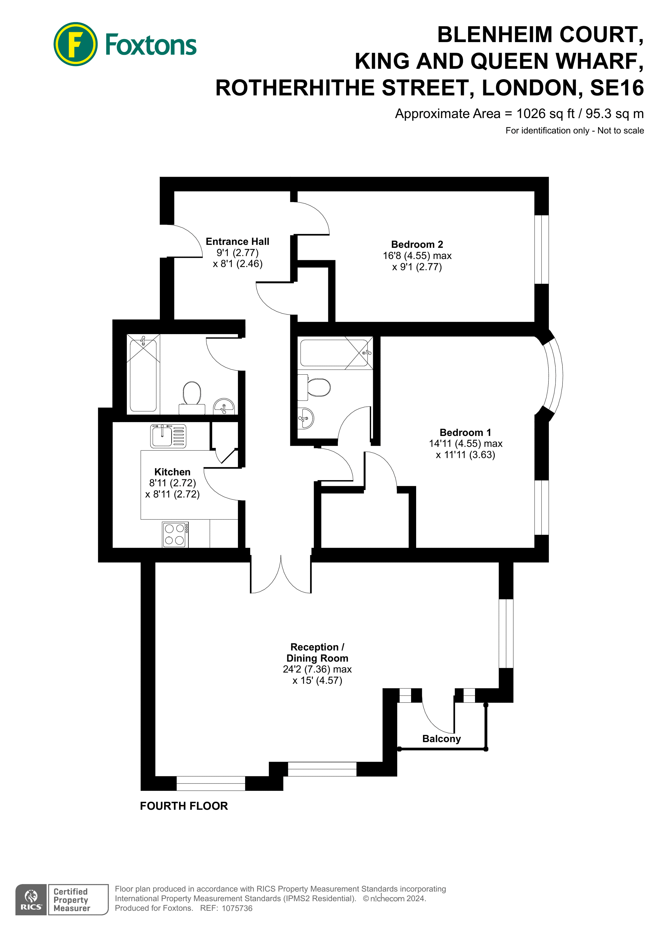 Blenheim Court, Canada Water, London SE16, 2 bedroom flat for sale