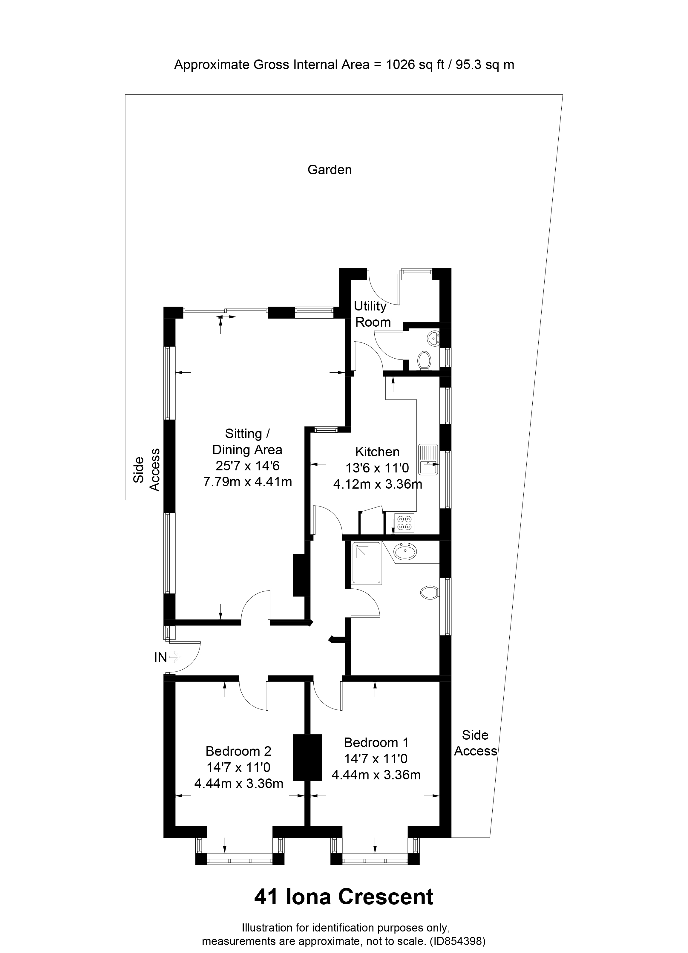 Iona Crescent, Cippenham, Berkshire SL1, 2 bedroom detached bungalow