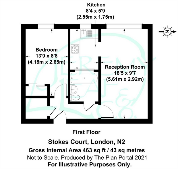 Stokes Court, East Finchley N2, 1 bedroom property for sale 59286919