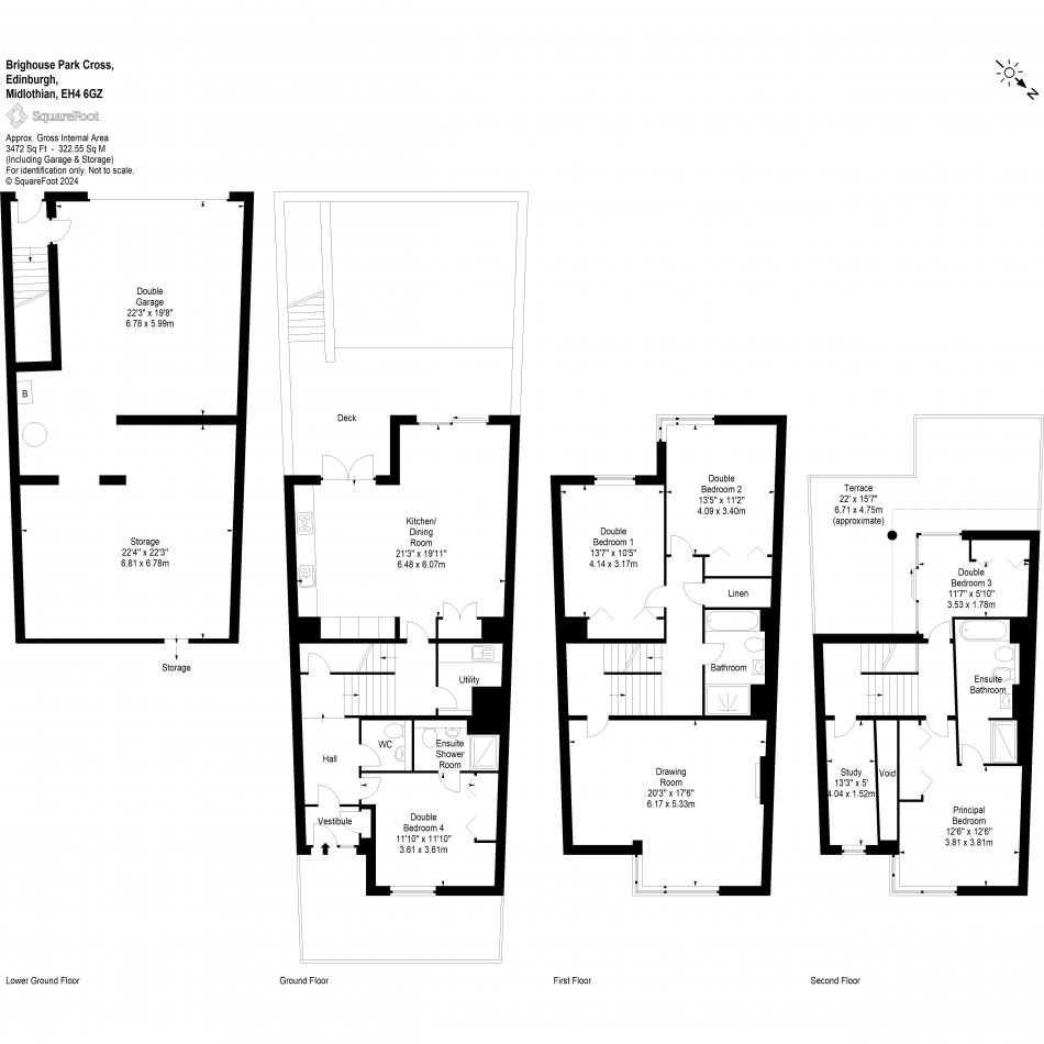 Brighouse Park Cross, Cramond, Edinburgh EH4, 5 bedroom terraced house