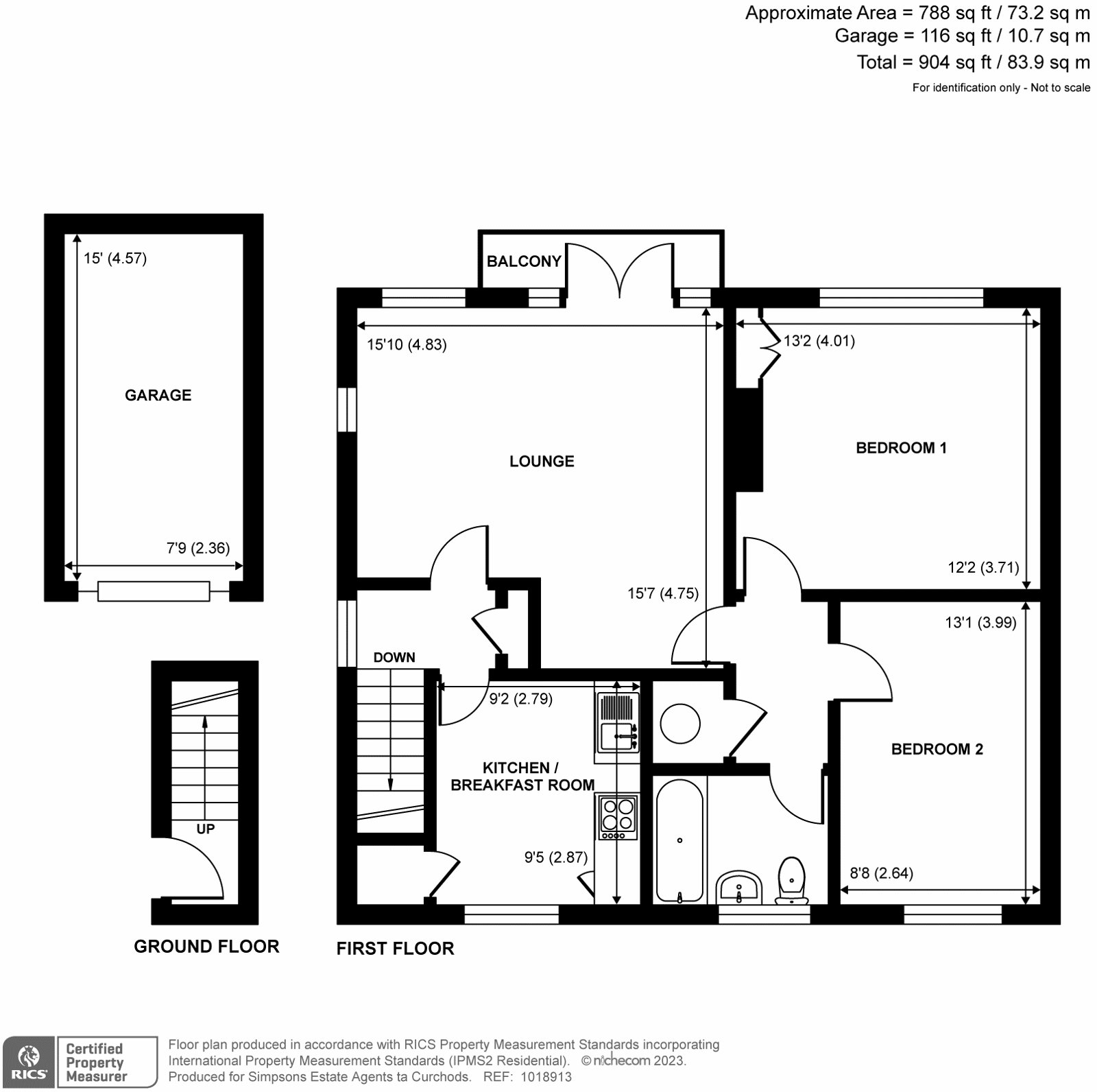 Brentwood Court, Simplemarsh Road, Addlestone KT15, 2 bedroom