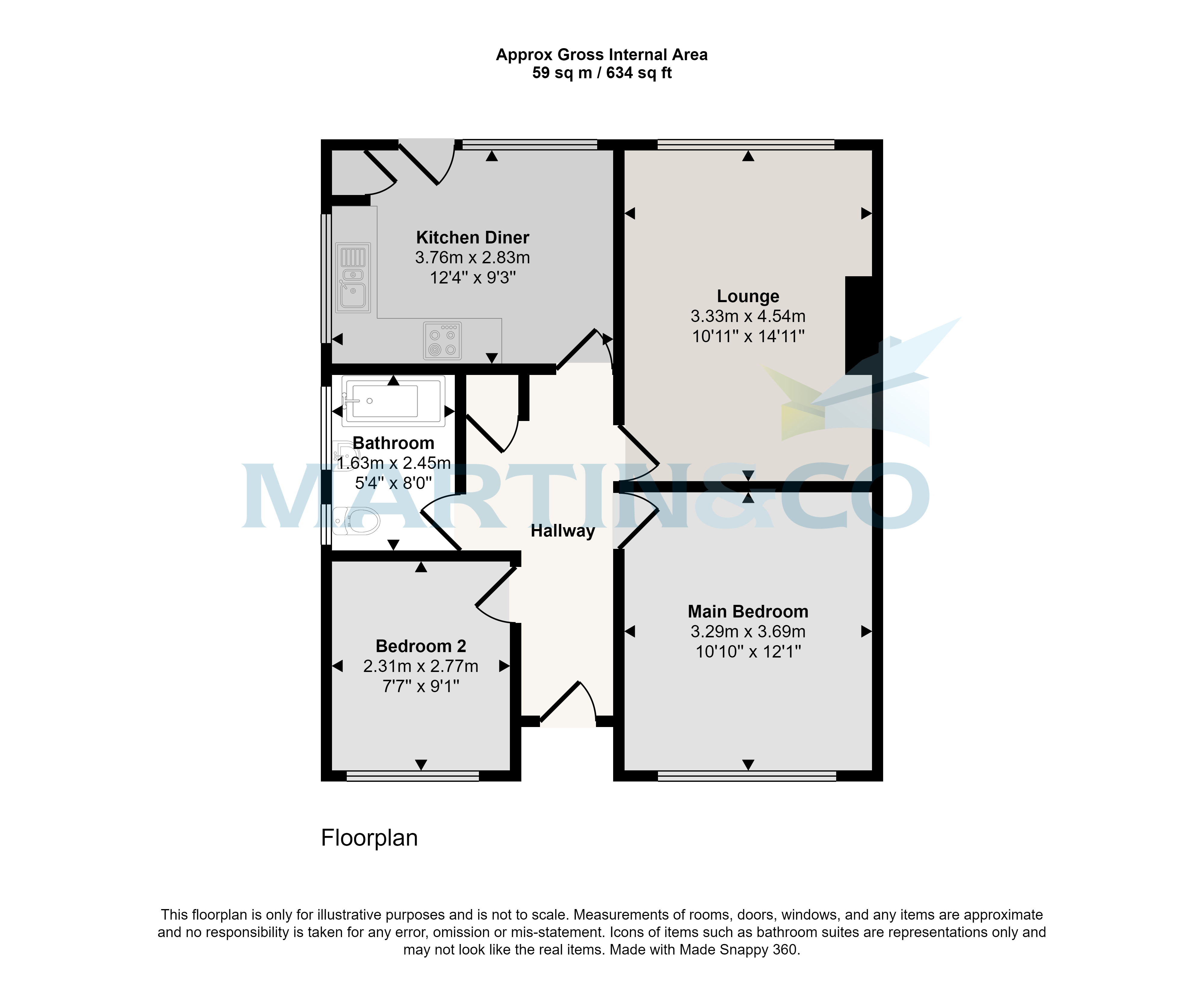 West Dumpton Lane, Ramsgate CT11, 2 bedroom semidetached bungalow to