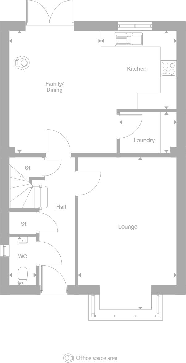 "Oakham" at Hinckley Road, Stoke Golding, Nuneaton CV13, 4 bedroom detached house for sale