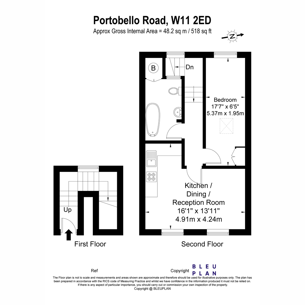 Portobello Road, London W11, 1 bedroom flat for sale 66369021