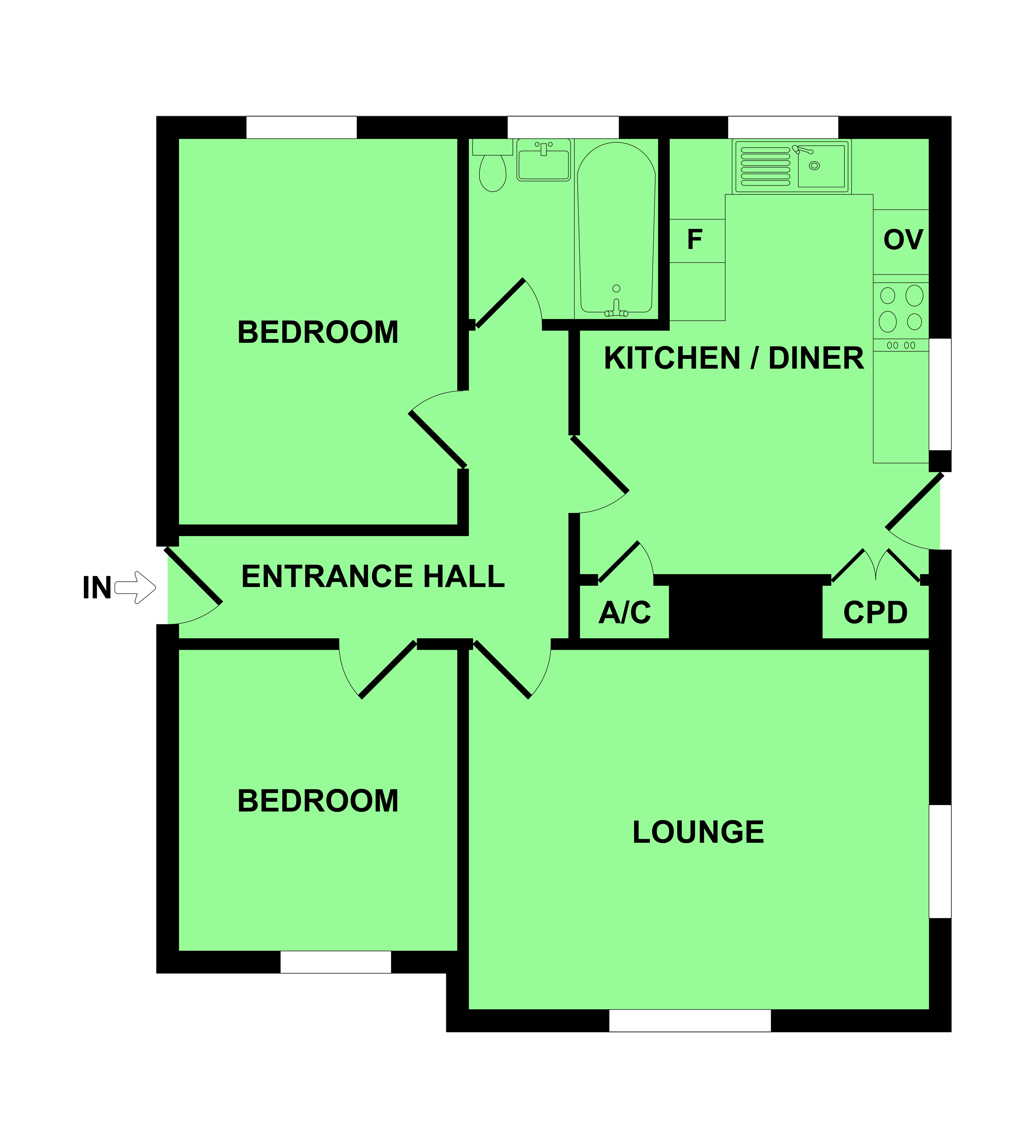 Meadow Rise, Hemsby, Great Yarmouth NR29, 2 bedroom detached bungalow