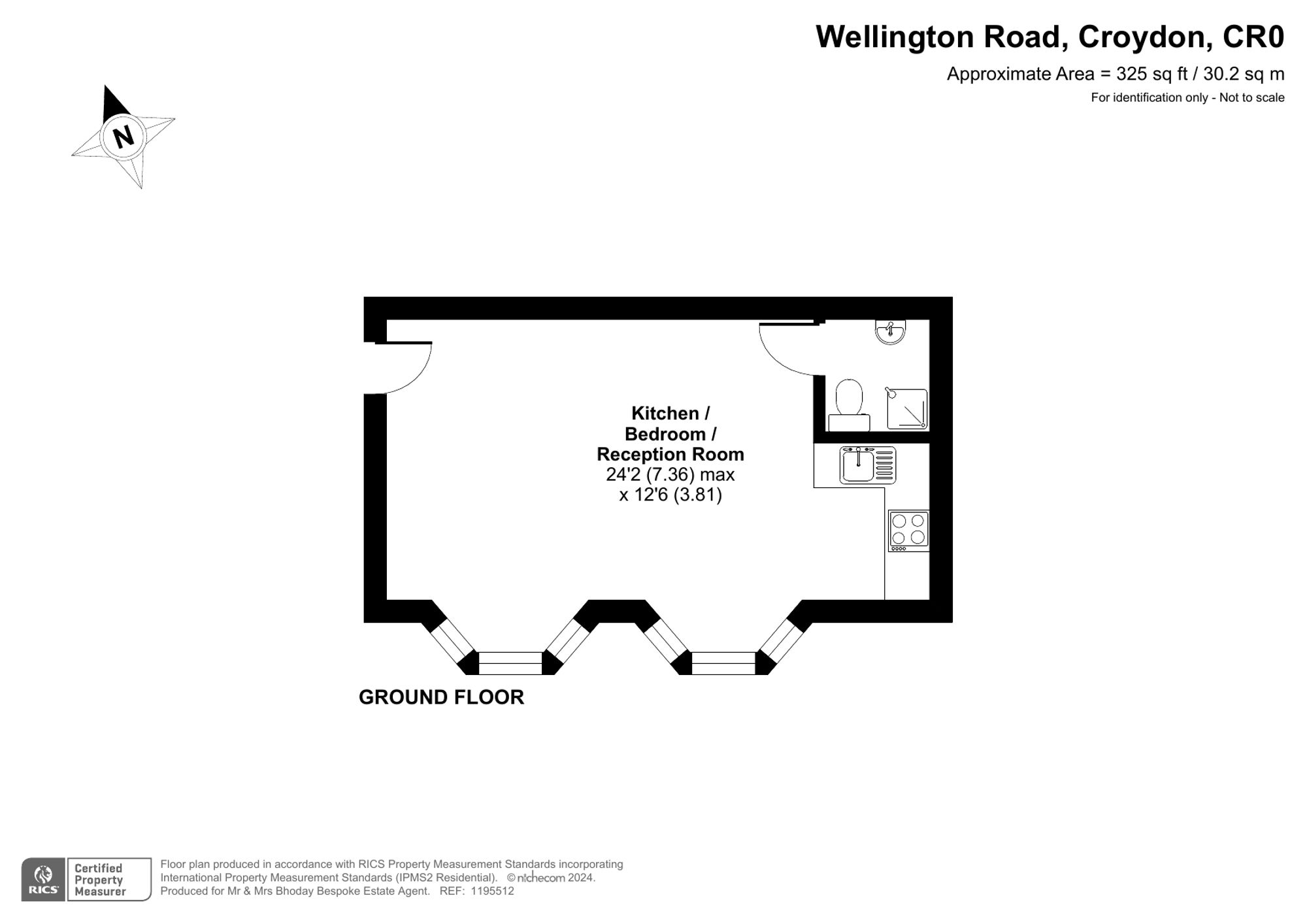 Wellington Road, Croydon CR0, 1 bedroom flat for sale 68494875