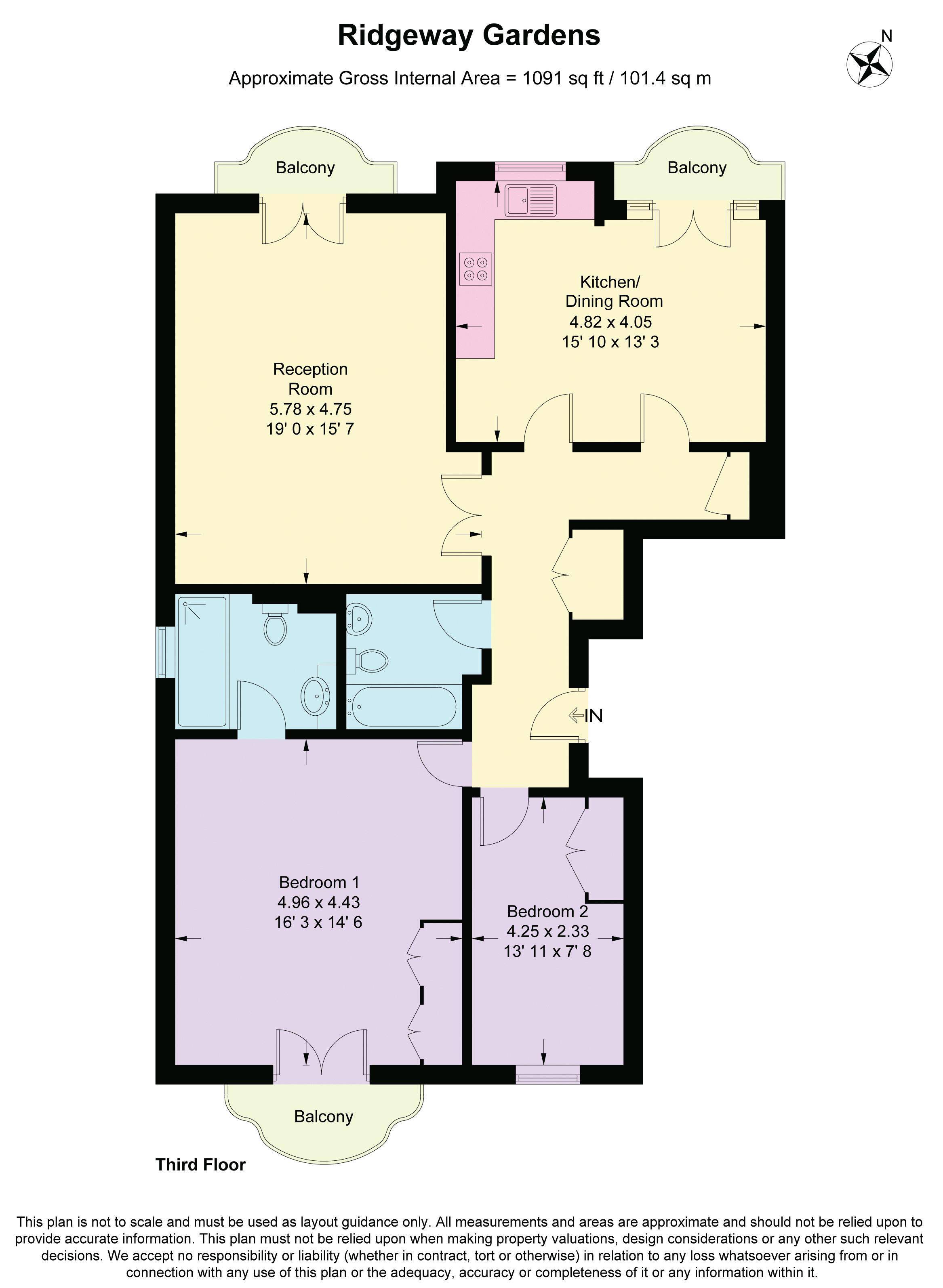 Ridgeway Gardens, Highgate, London N6, 2 bedroom flat for sale